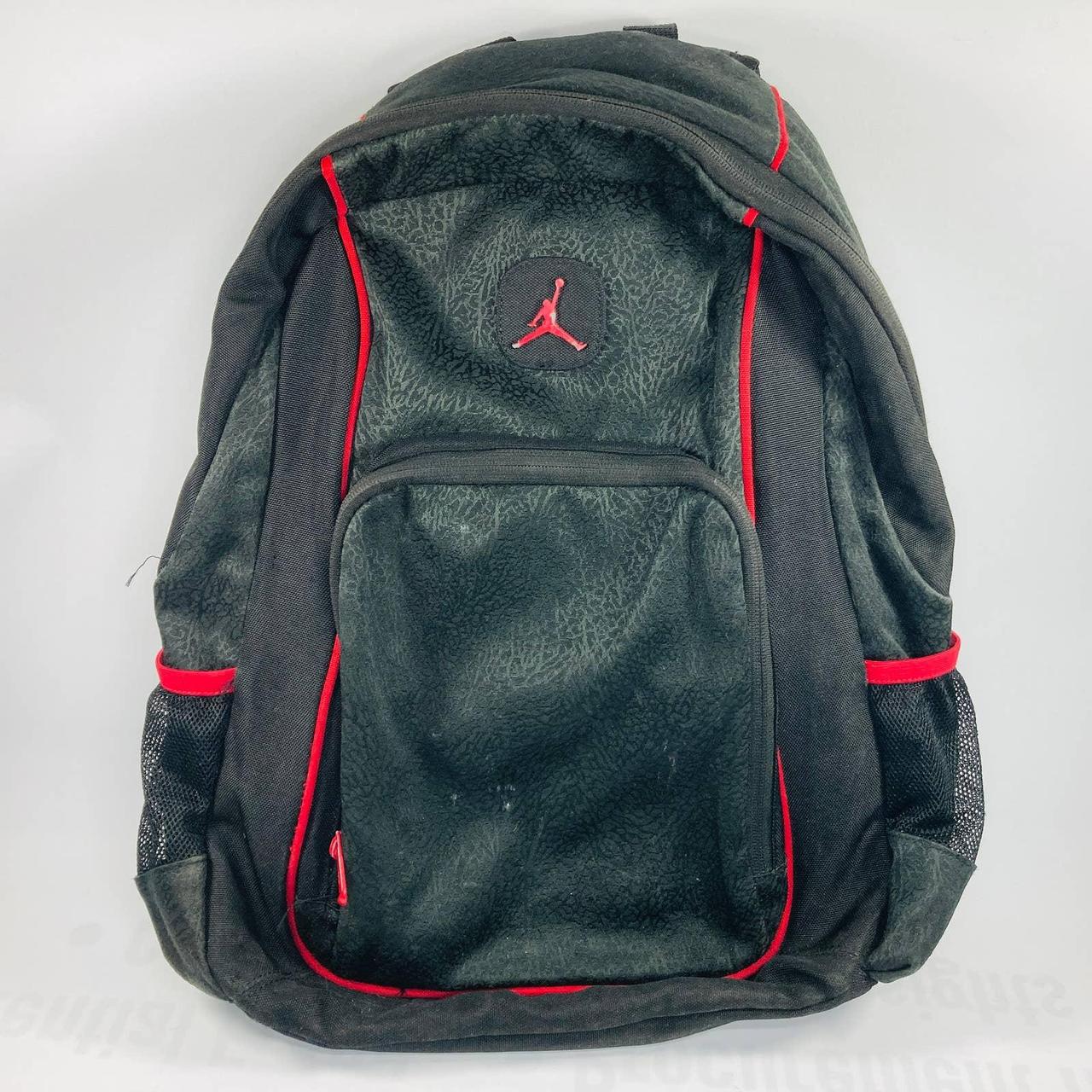 Air jordan backpack discount black and red