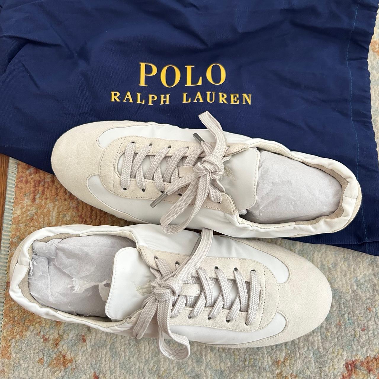 Polo Ralph Lauren ballerina sneaker in cream Depop