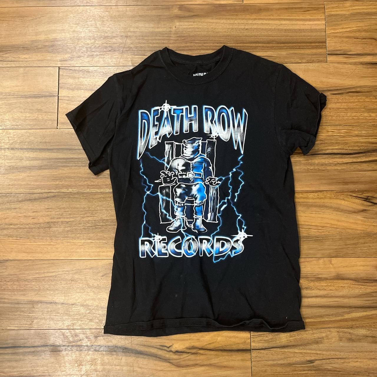 Death row records blue sales shirt