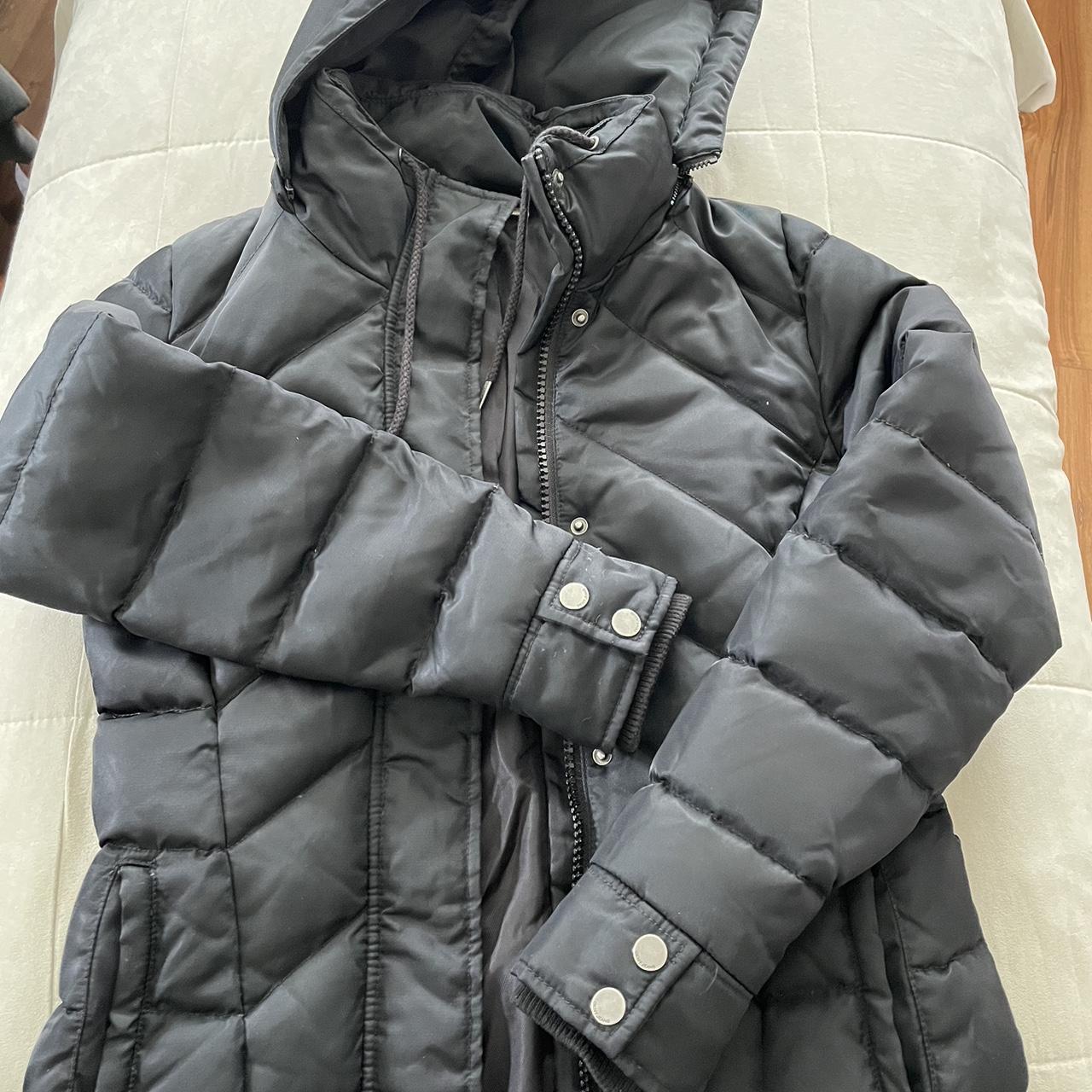 DKNY black puffer size XS 80%down 20% feather... - Depop