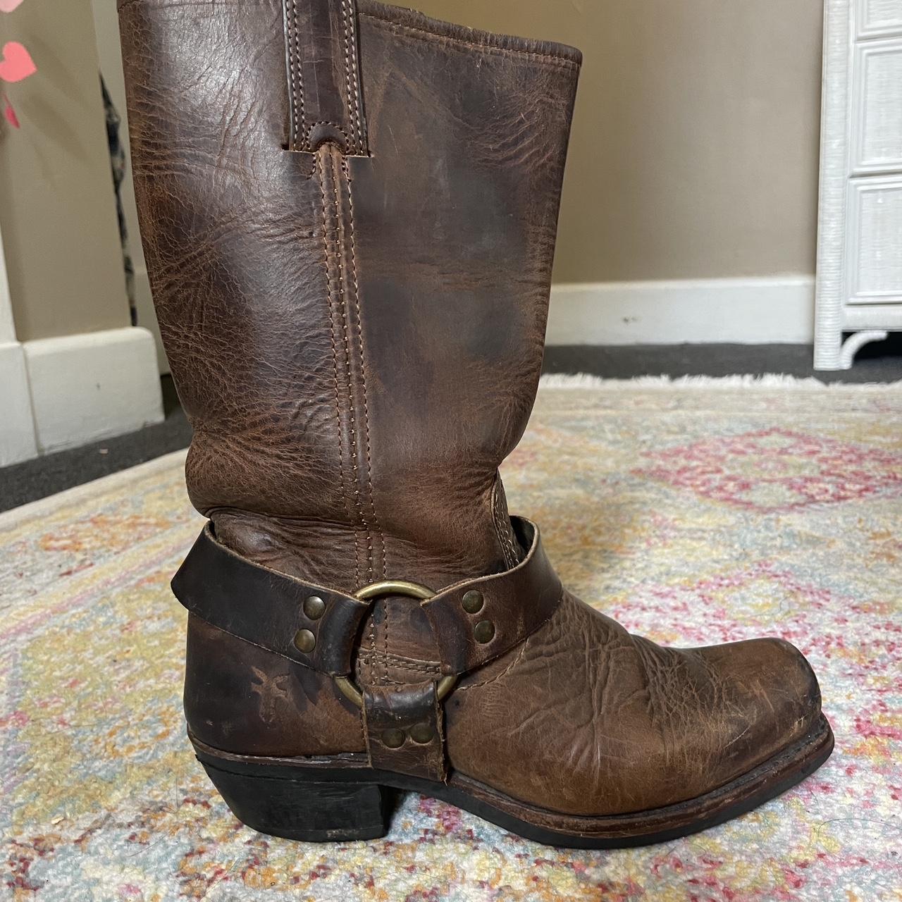 frye brown leather boots