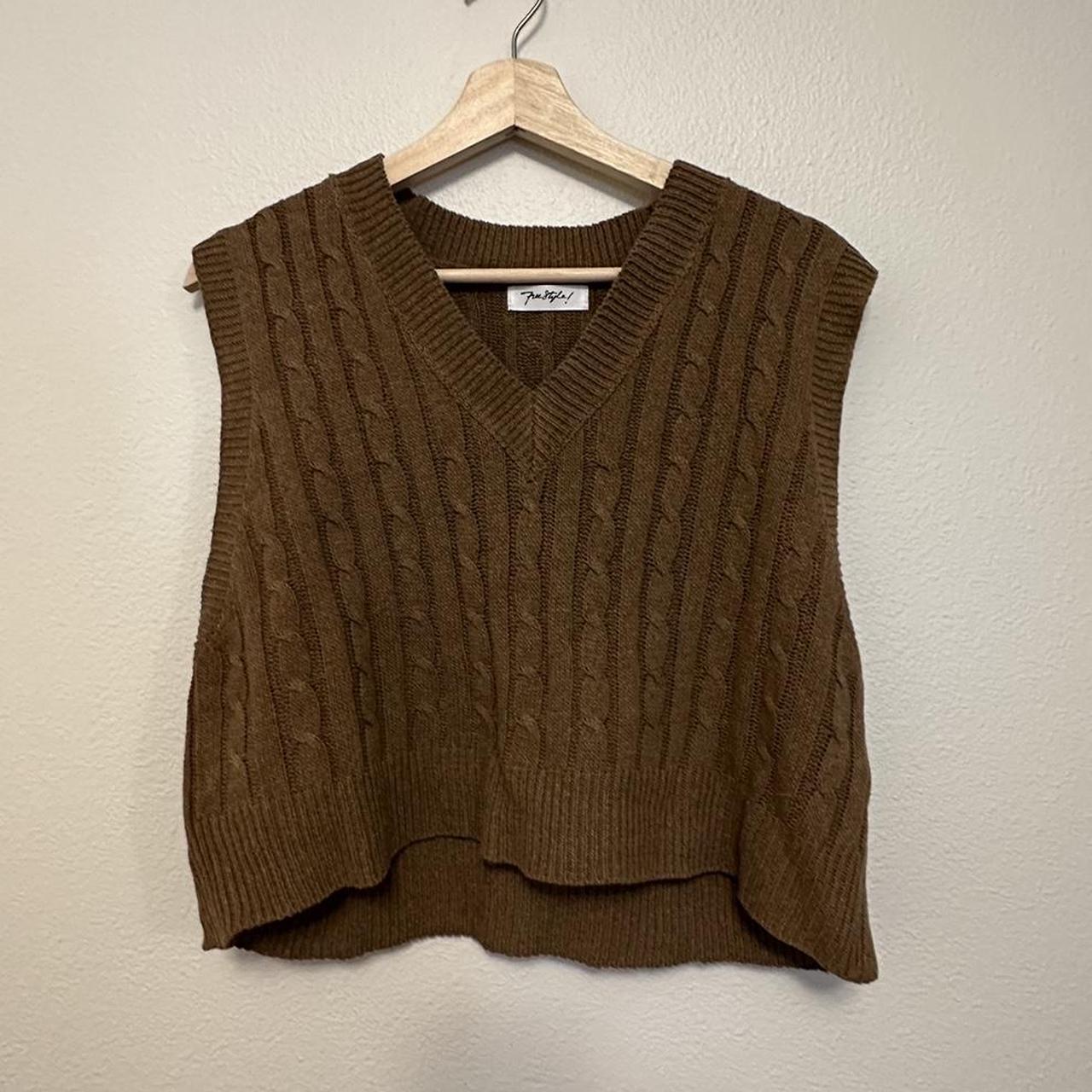 Knit Sweater Vest - Size S pls msg before buying!... - Depop