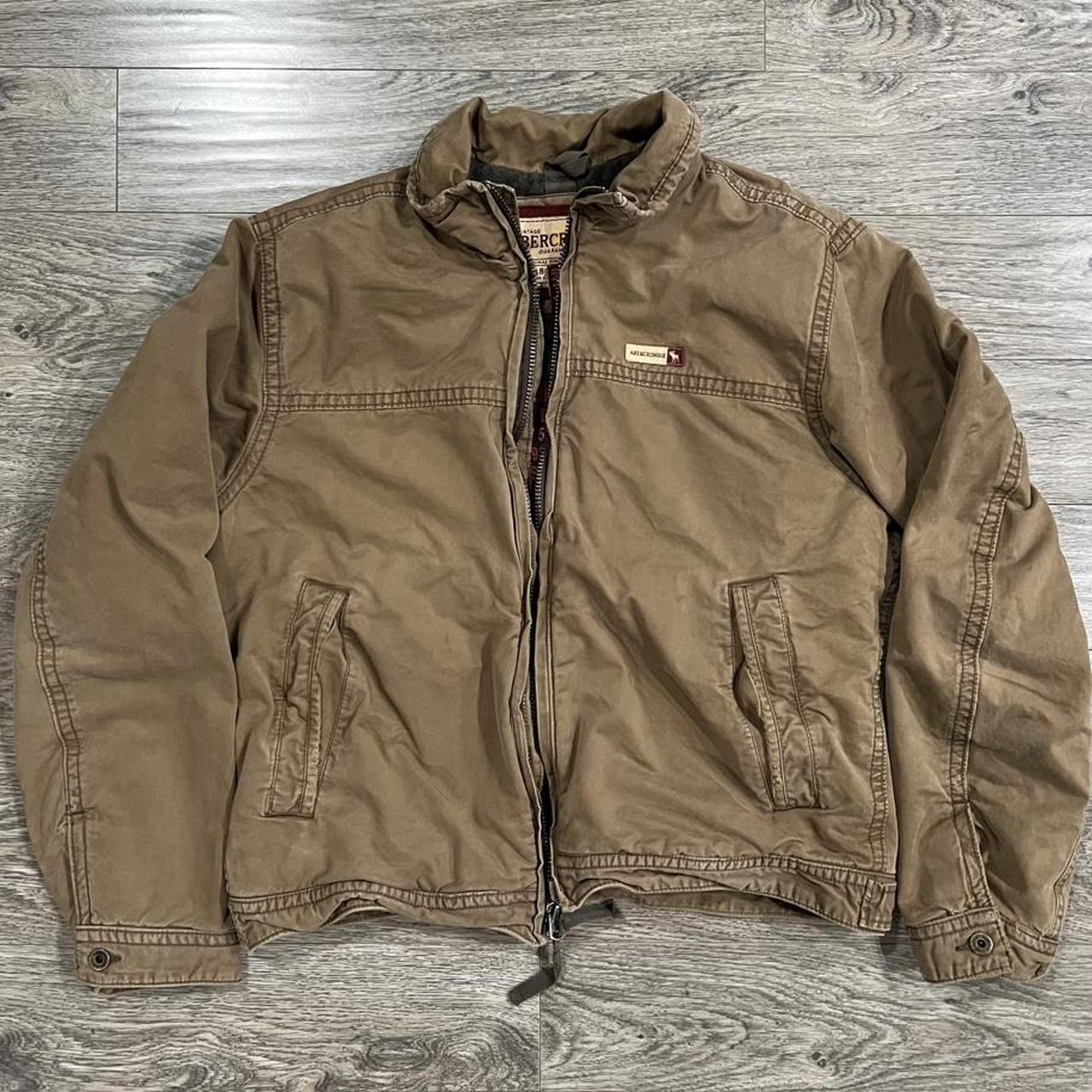 vintage abercrombie work jacket size lx #vintage... - Depop