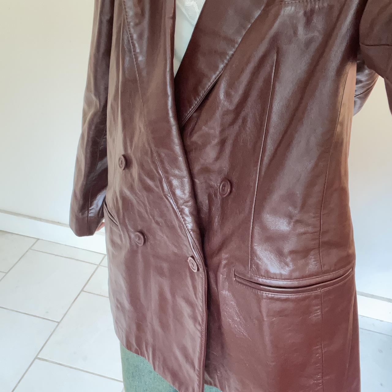 Etienne Aigner Burgundy Leather Jacket From The 70s Depop