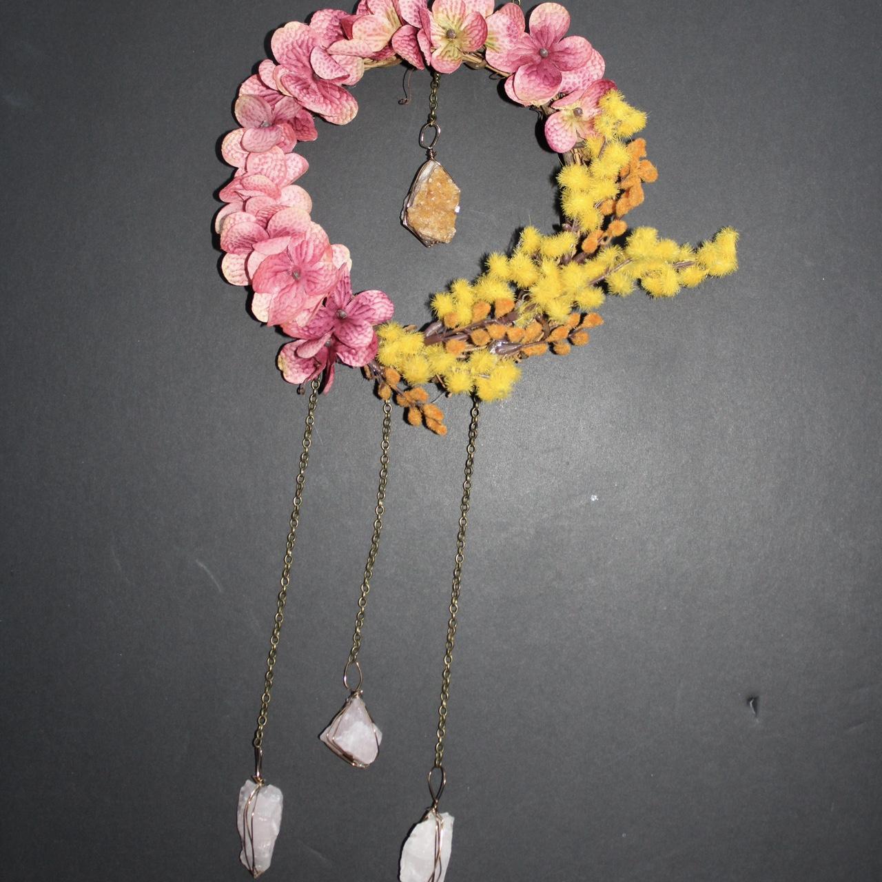 Handmade crystal dream catchers made with real dried - Depop