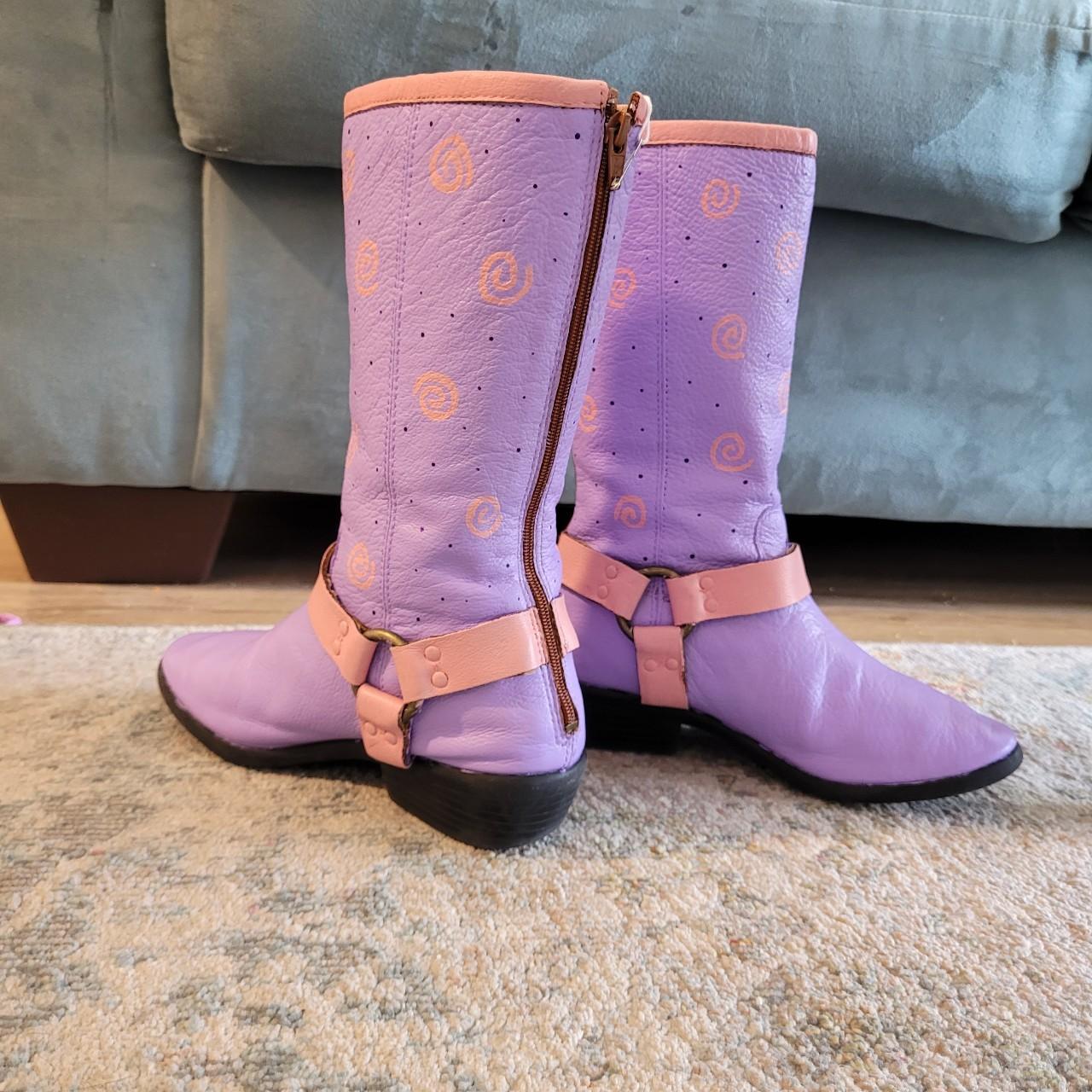 Frye lilac boots best sale