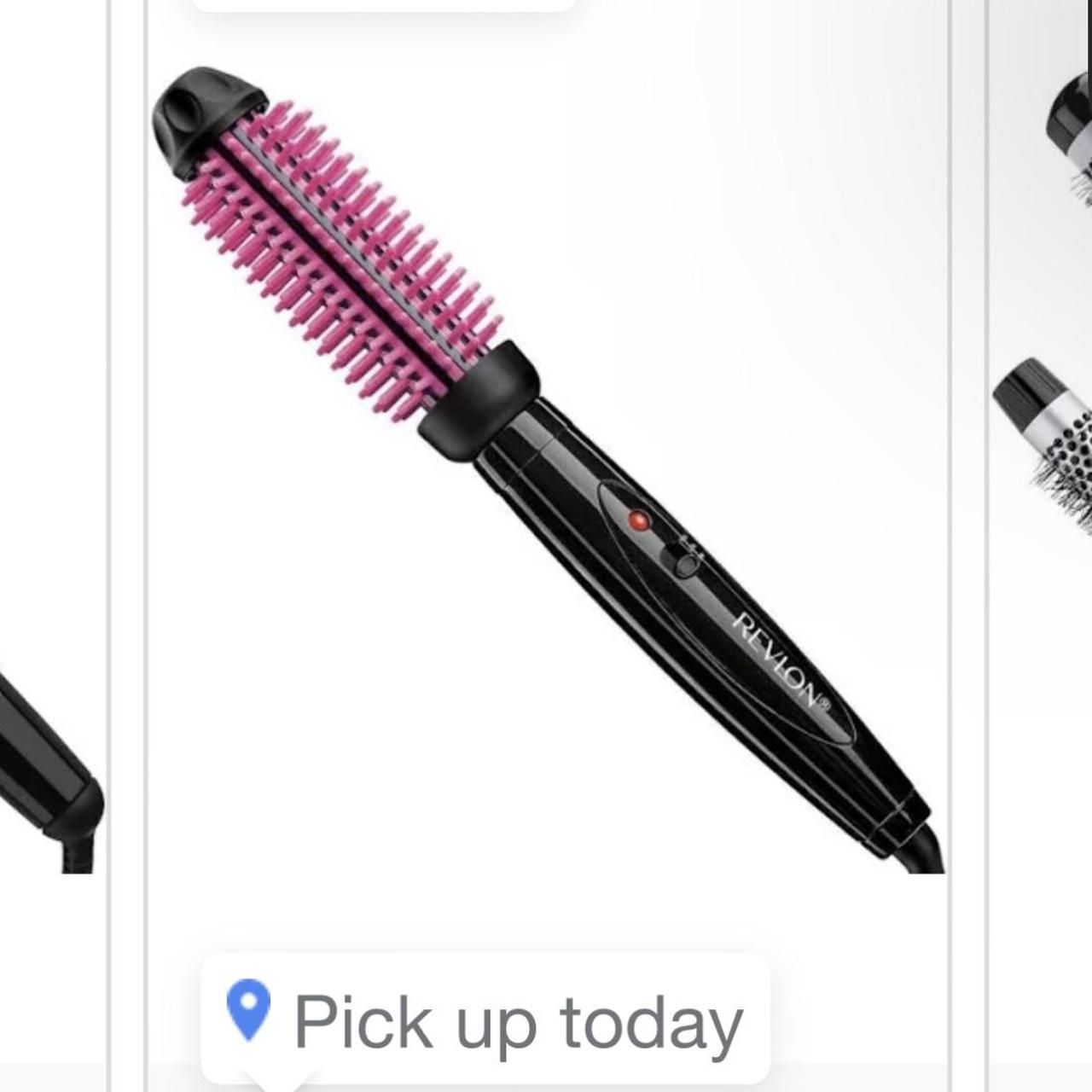 REVLON heated silicon brush! Keeps the curls in so... Depop