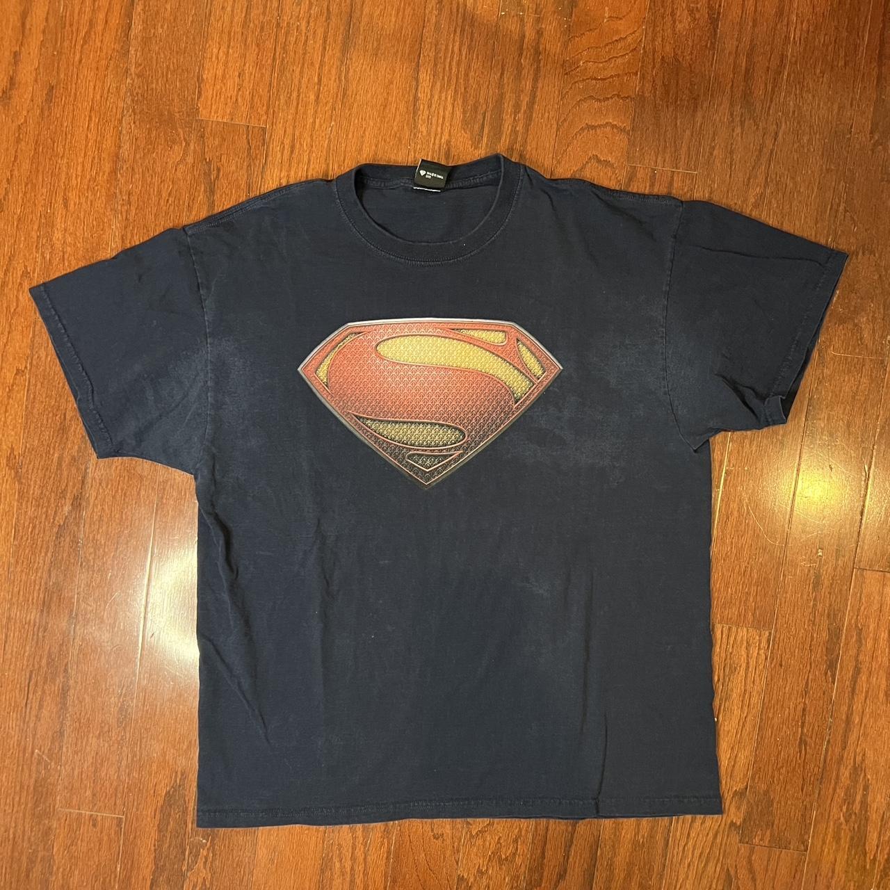 ️2013 Man of steel Superman T-shirt ️cool front... - Depop