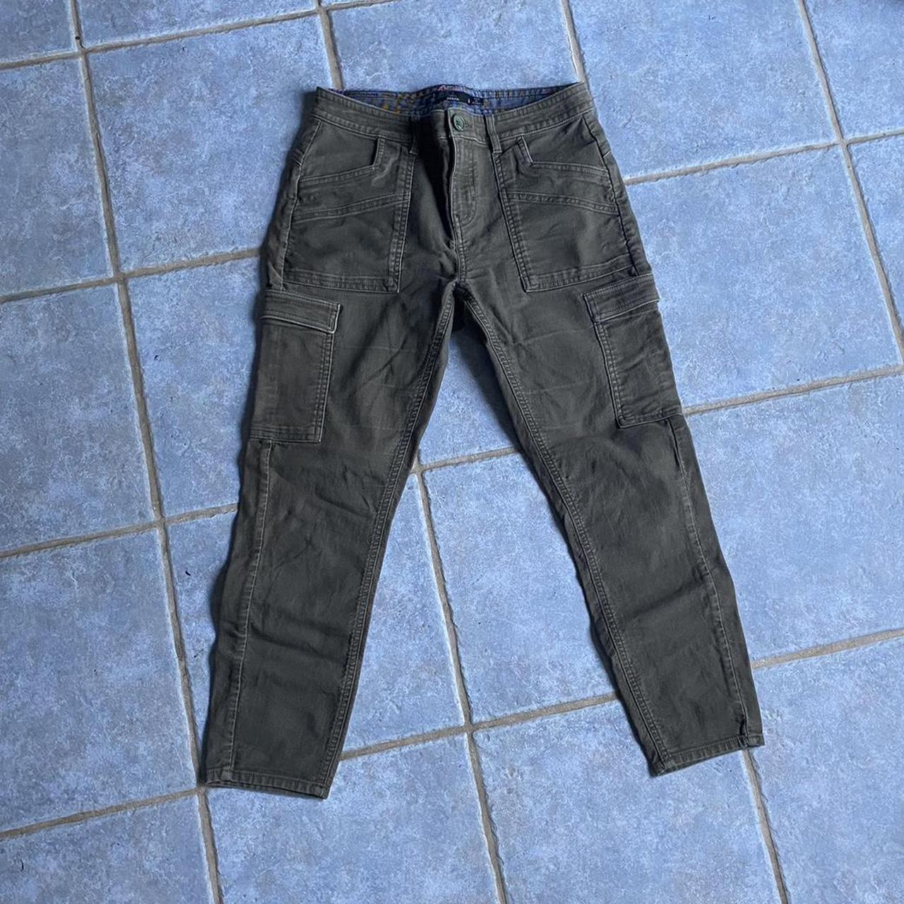 size 8 khaki green prana cargo pants #prana #cargo... - Depop