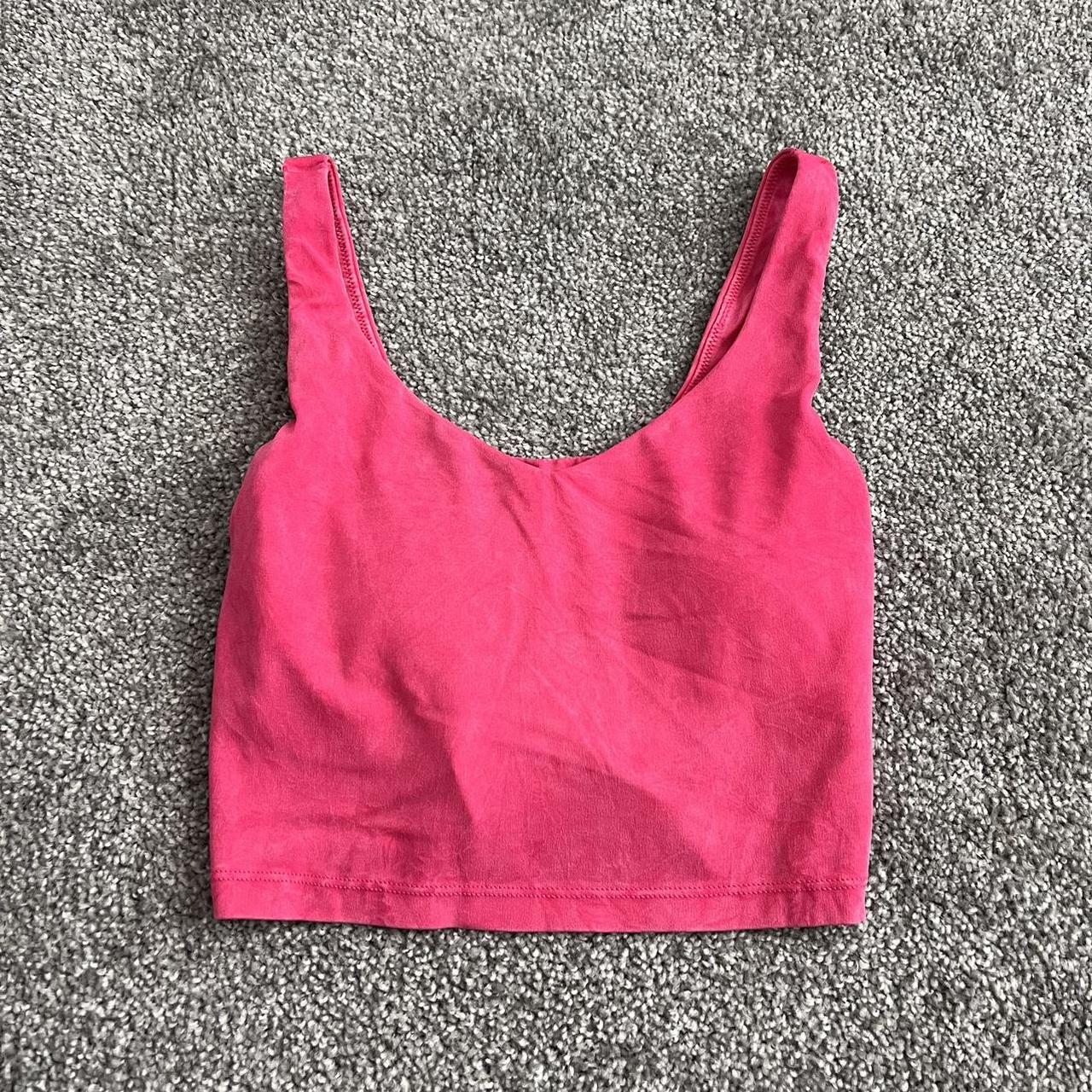 aerie offline hot pink tank with built in bra (worn... - Depop