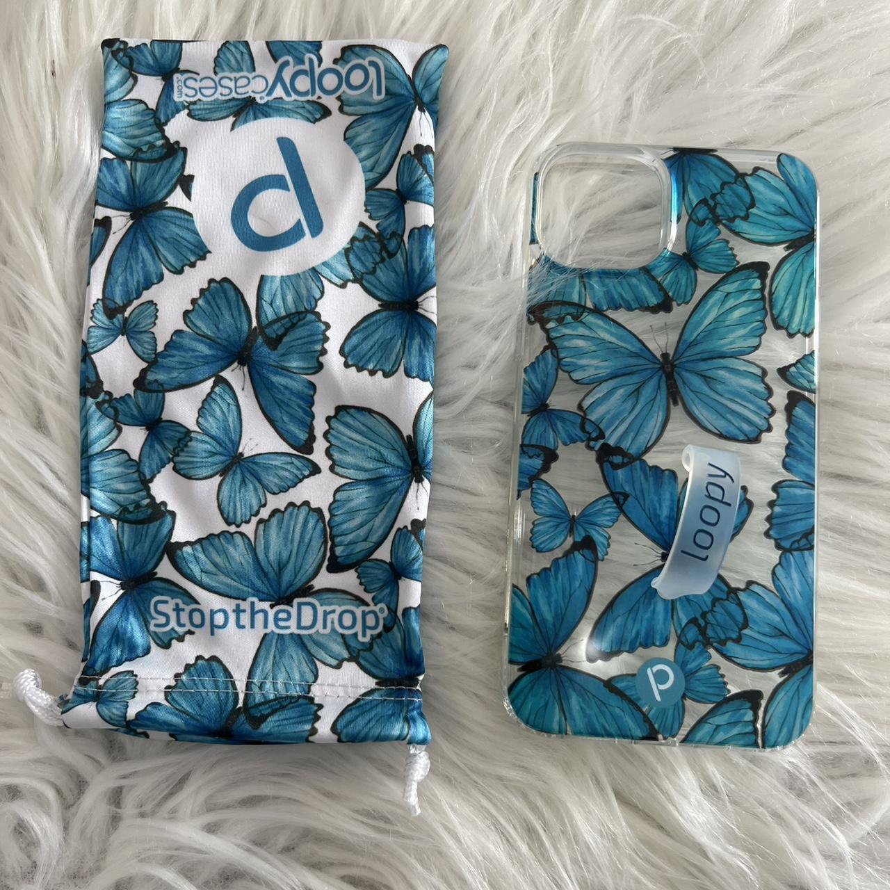 IPhone 12 Loopy Case •clear case with big blue... Depop