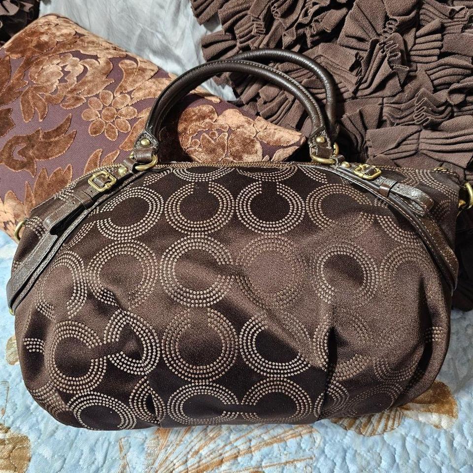 COACH Pewter Madison Mia Soft LEATHER purse TOTE - Depop