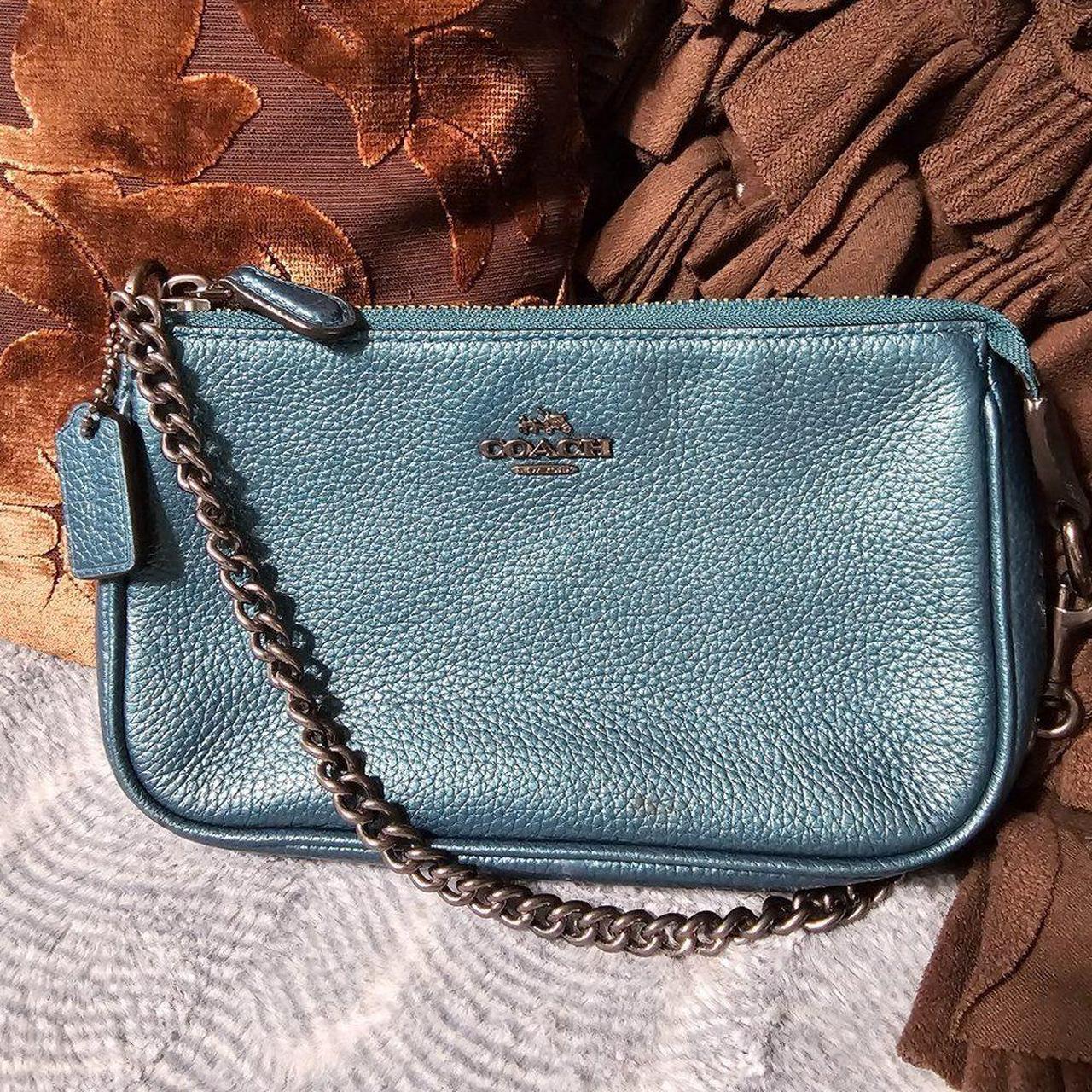 Teal coach online wristlet