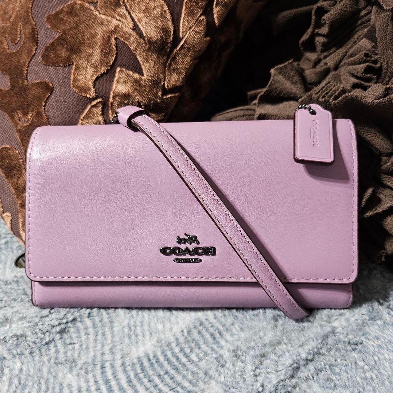 Purple coach crossbody purse hot sale