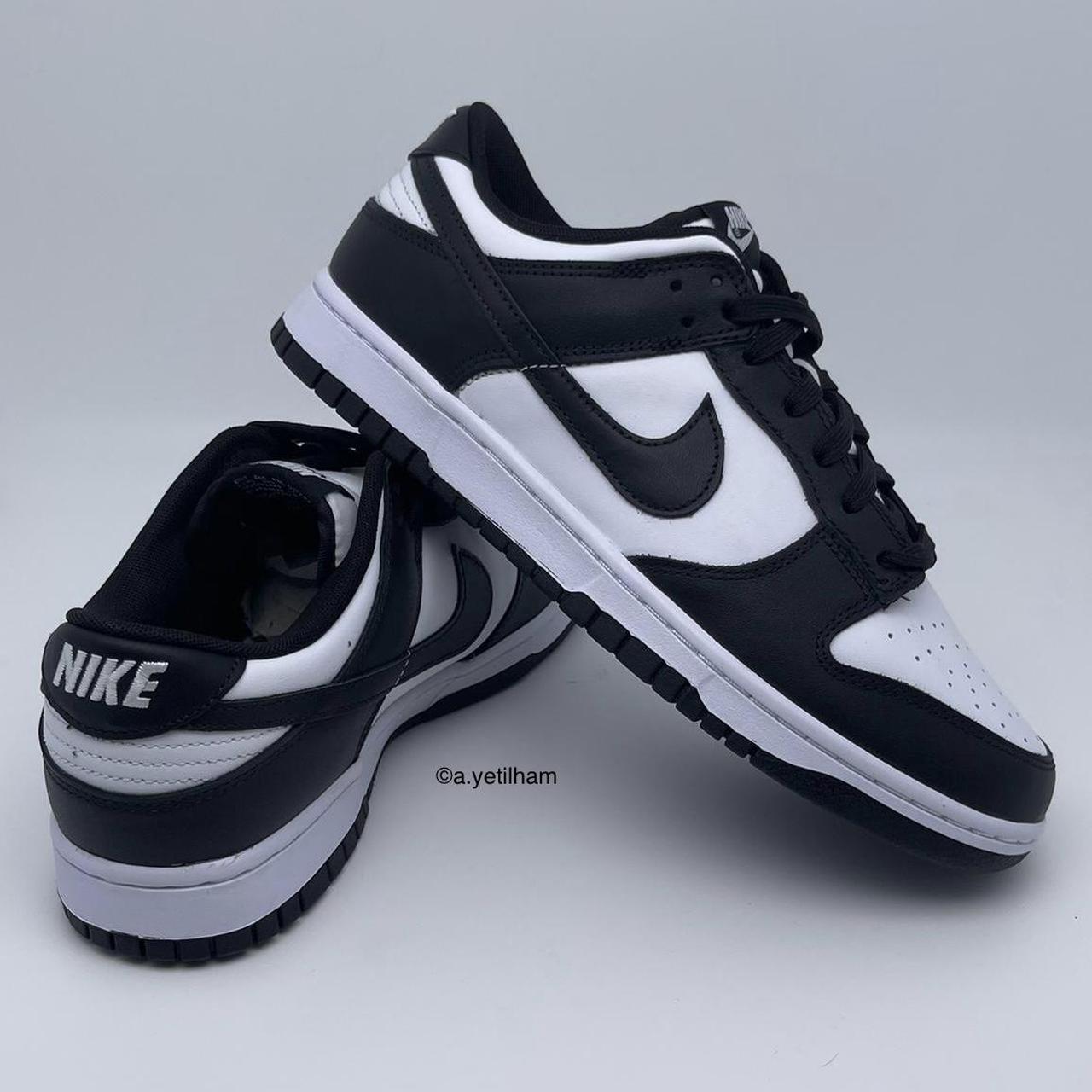 mens nike dunks black and white