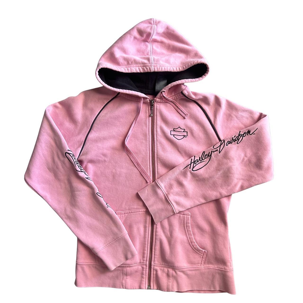 Pink harley davidson hoodie sale