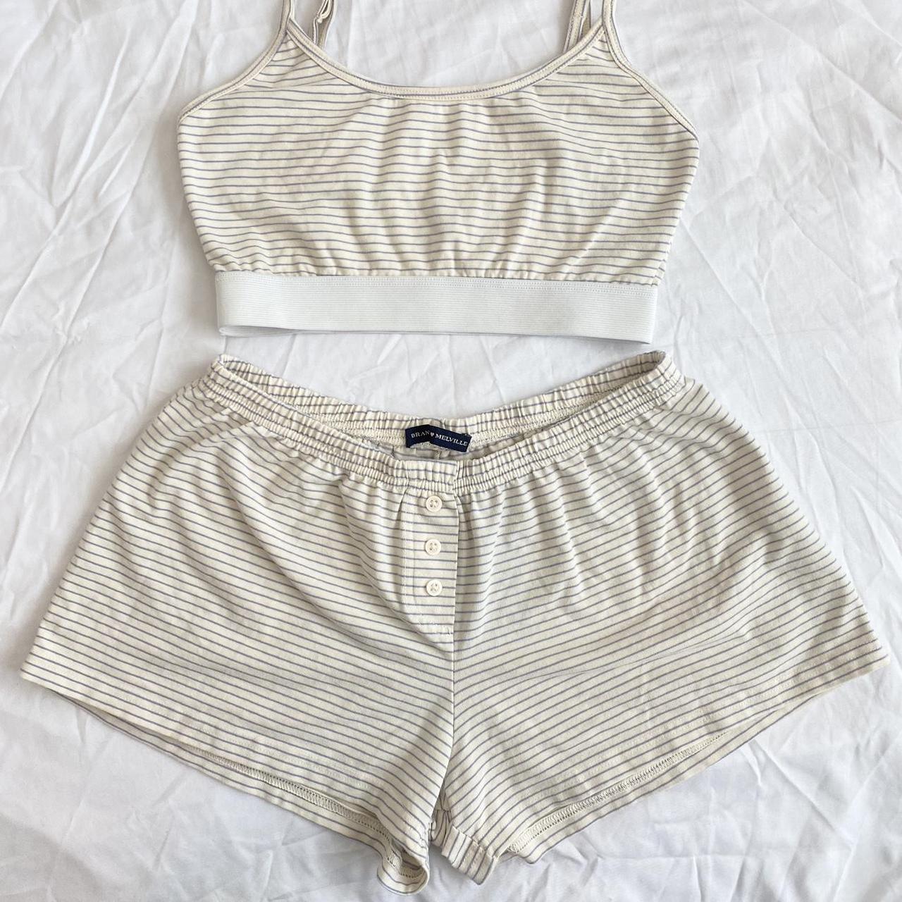 🪡🦙Brandy Melville Striped PJ Set🦙🪡 Size One Size... Depop