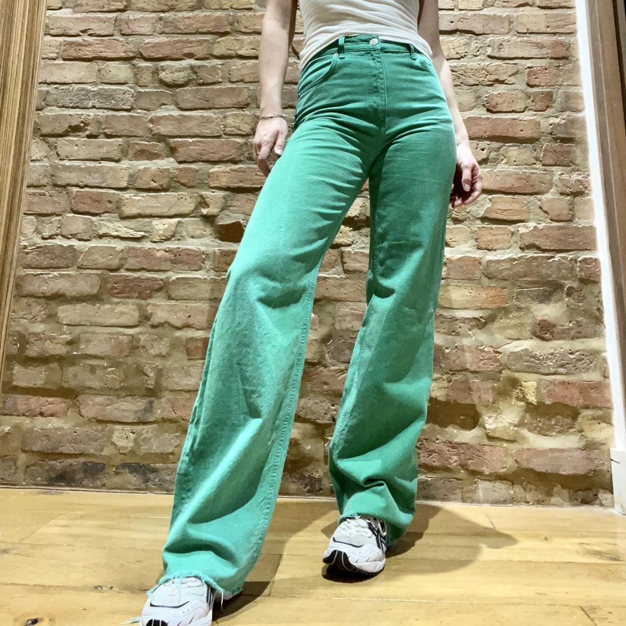 Zara Women's Green Jeans | Depop