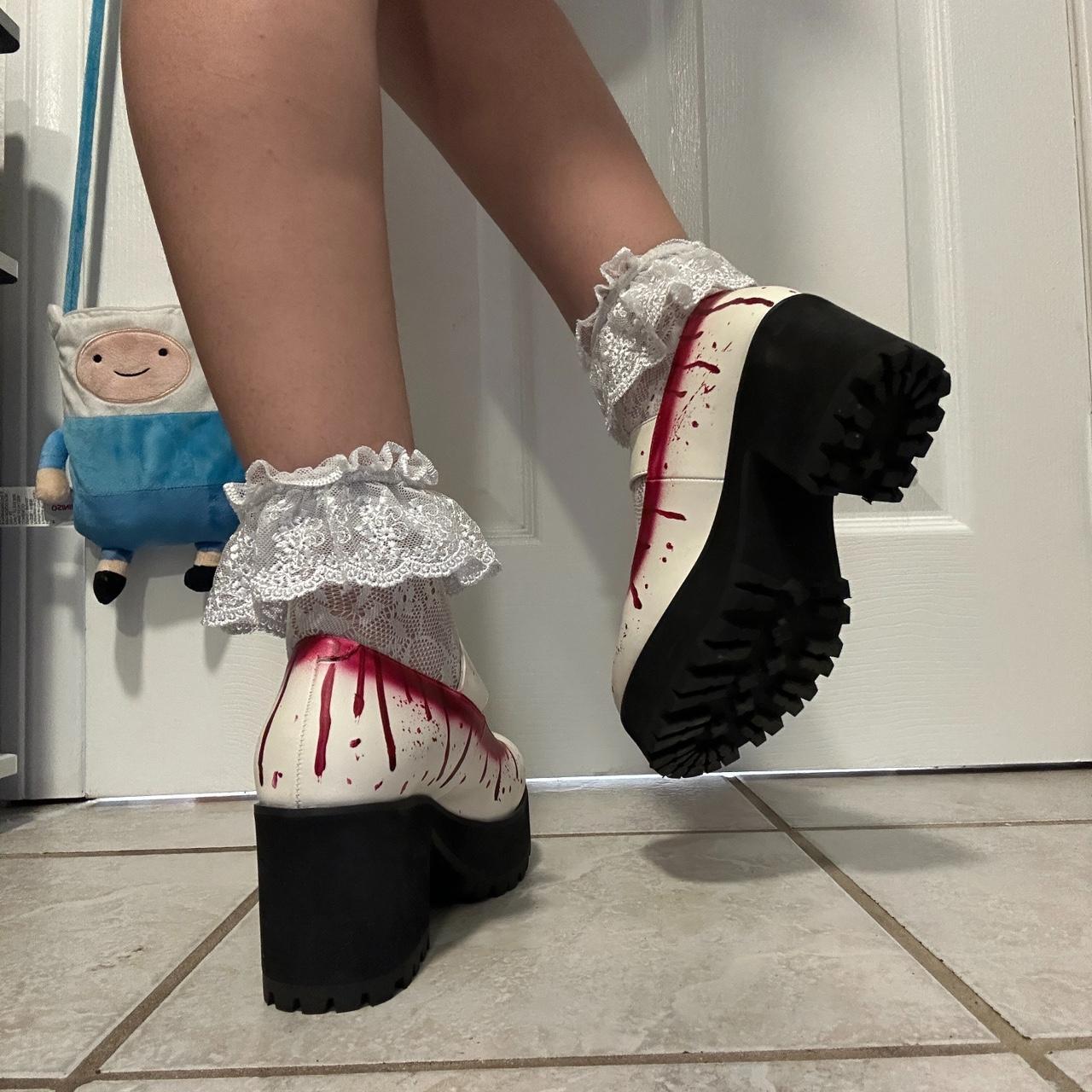 Bloody Platform Mary Janes💉🩸 •Small unnoticeable - Depop