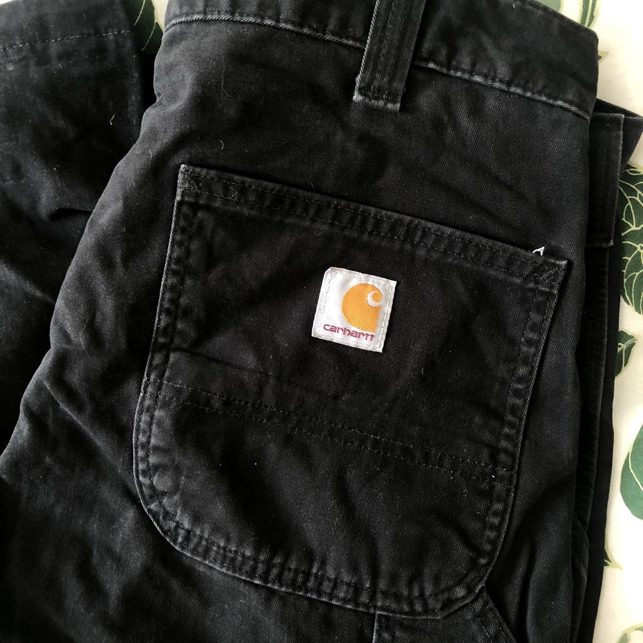Carhartt black workwear cargo trousers, size 34 x... - Depop