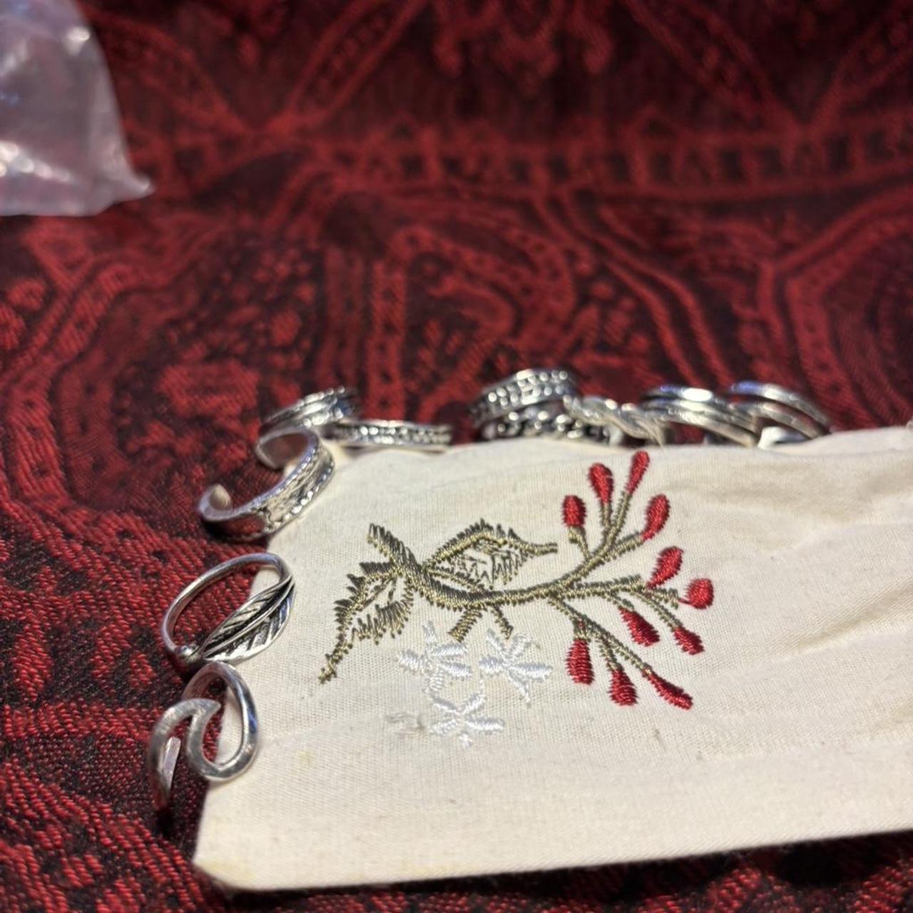 Women's Ring - Silver/Multi – Silver toe ring set… - image 1