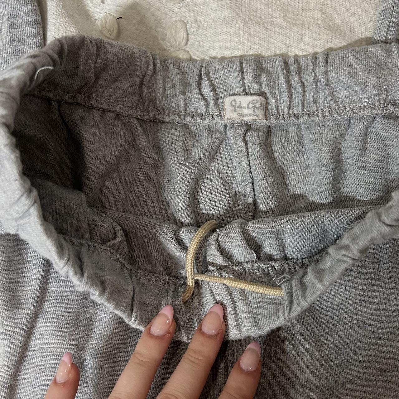 Grey brandy Melville Anastasia sweatpants w homemade... - Depop