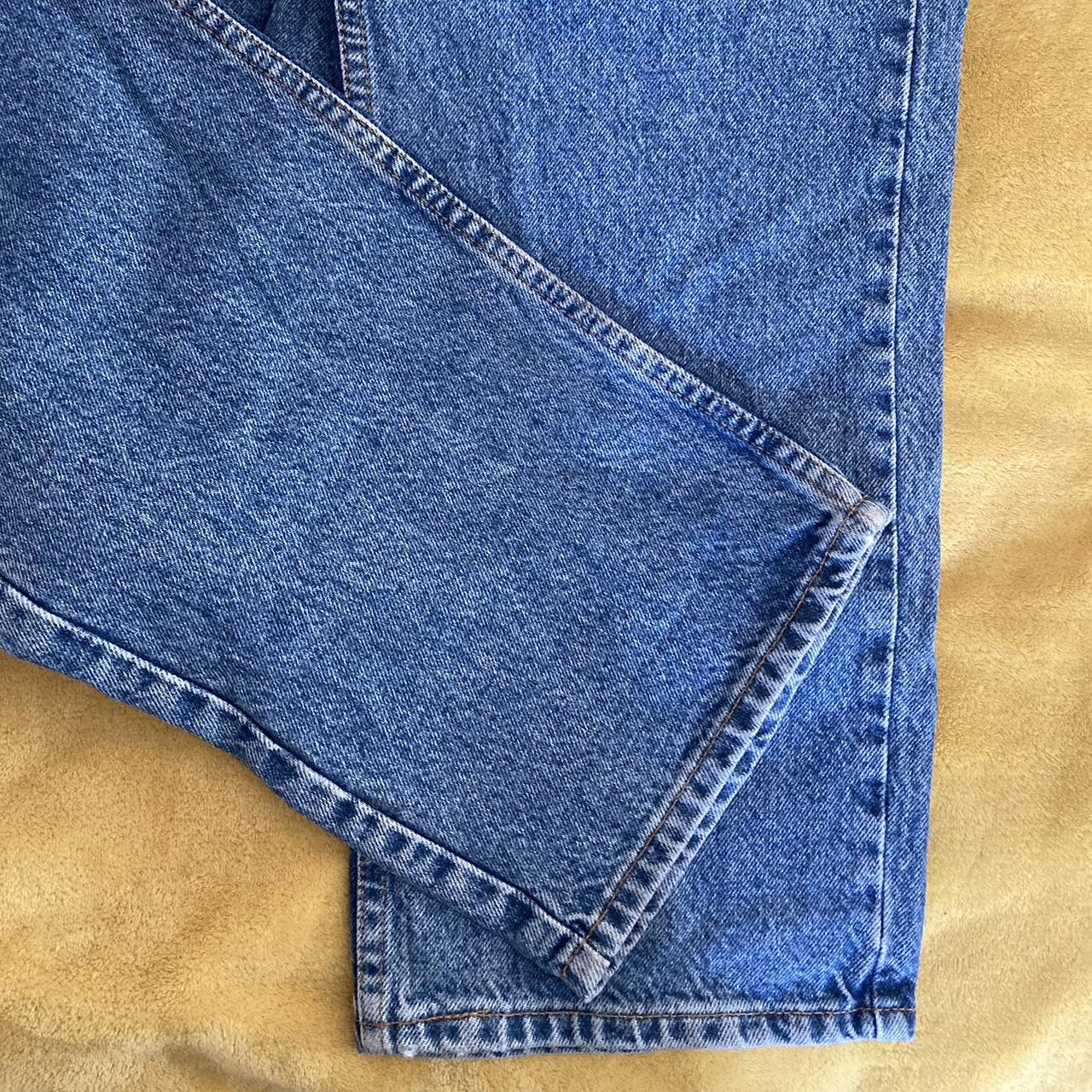 Levi's Men's Blue and Orange Jeans | Depop