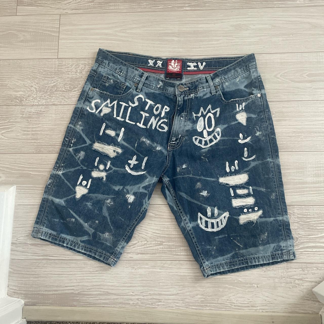 Hand painted LE shorts - Depop