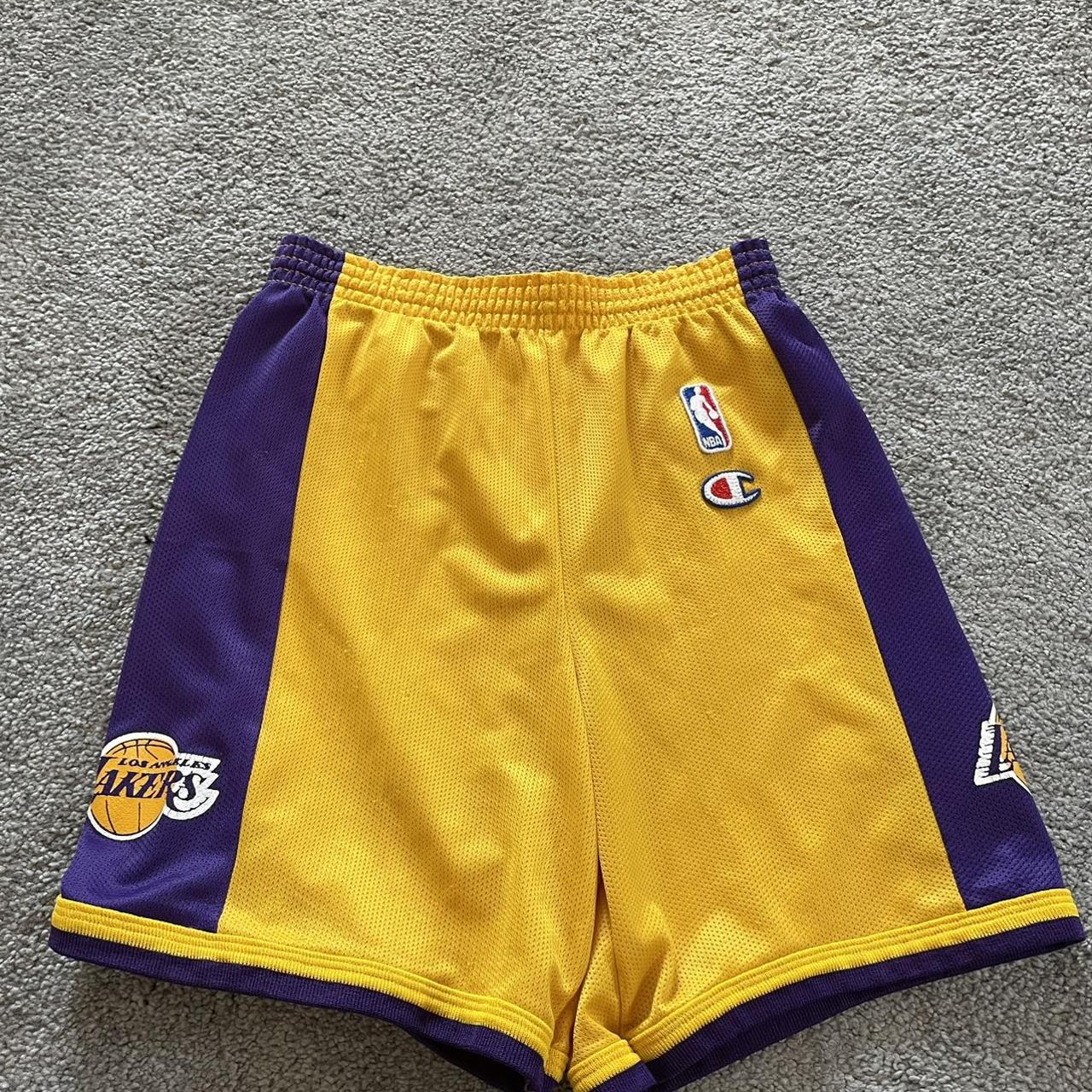 La lakers champion basketball shorts. Women’s medium... Depop