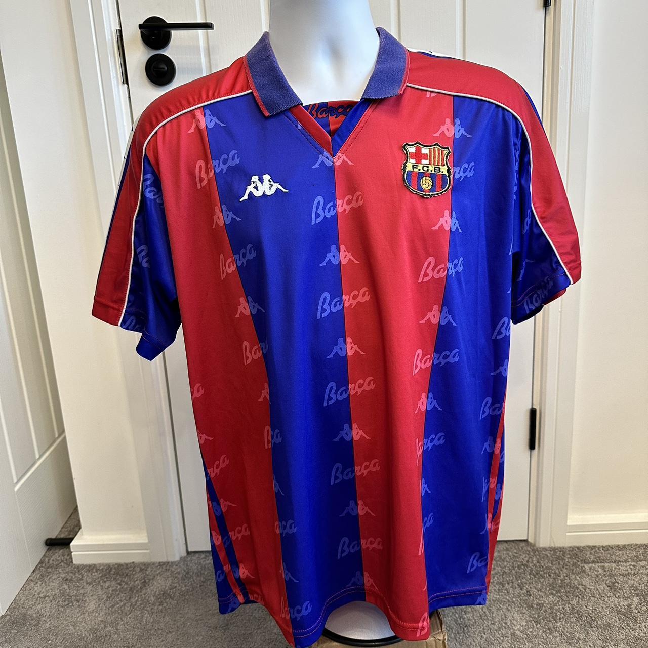 Barcelona kappa home football shirt 1992-1995 Depop