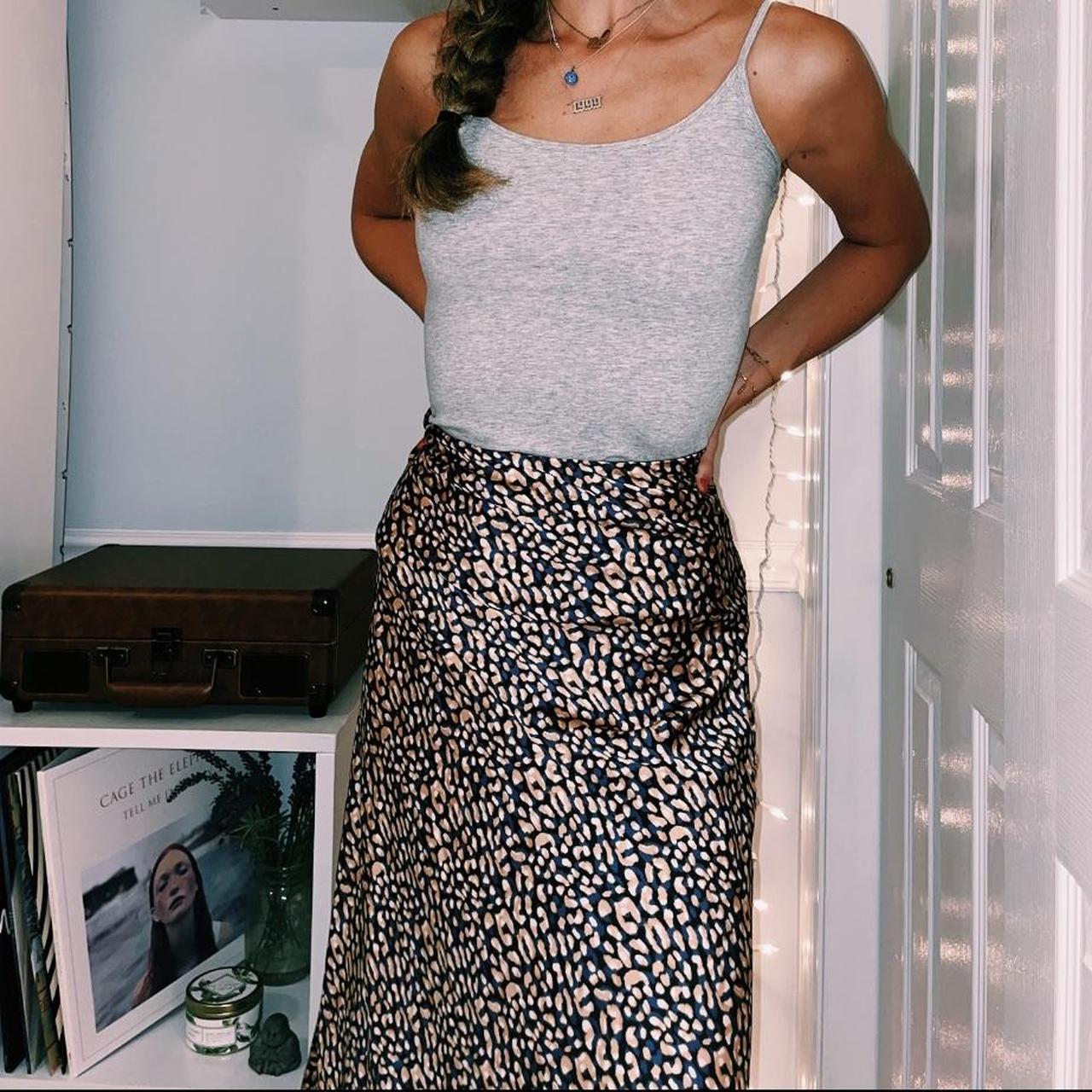 J crew hotsell leopard print skirt