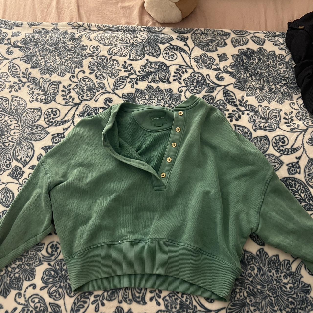 American eagle green sweater Depop