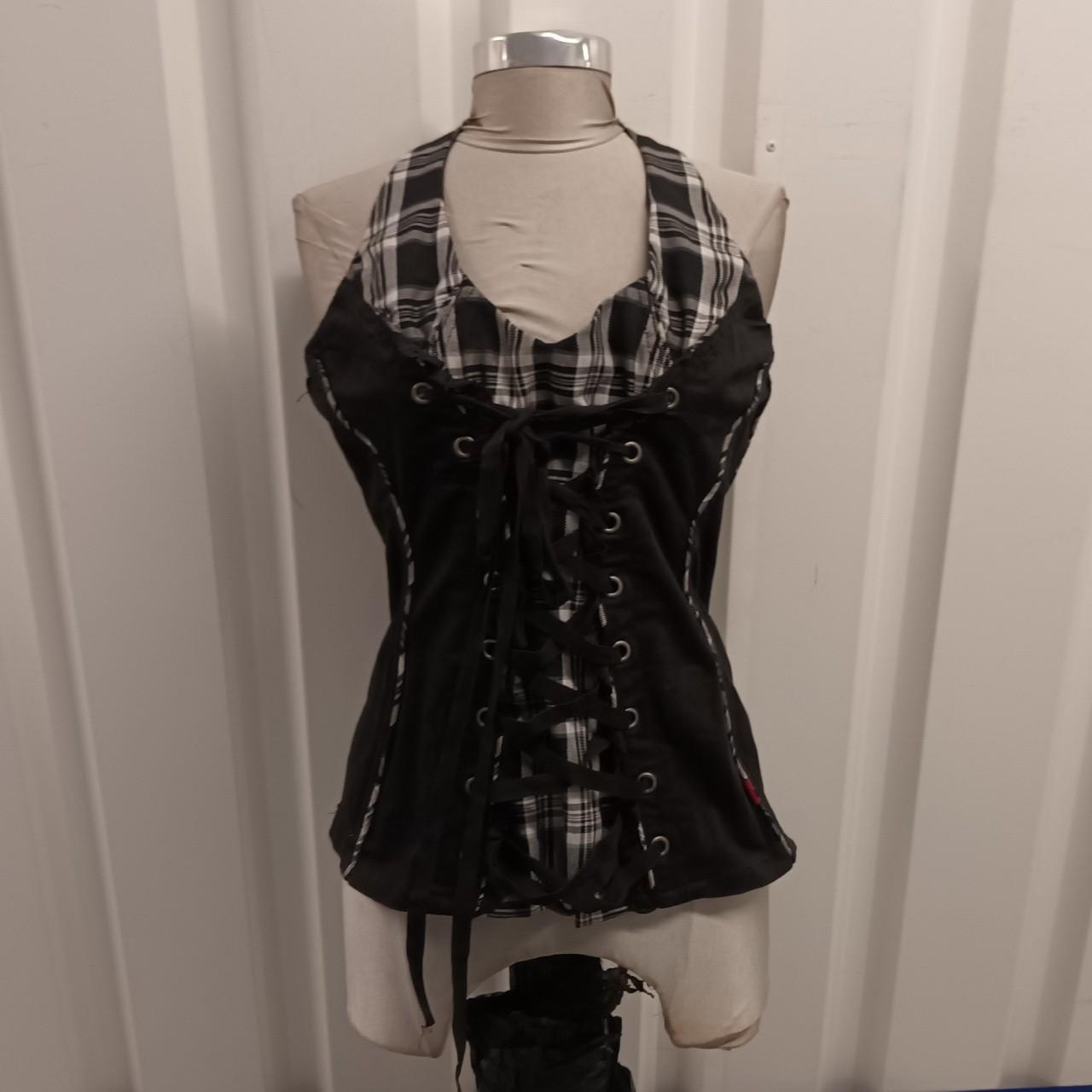 Vintage Gothic/Punk Corset bodice top by Tripp... - Depop