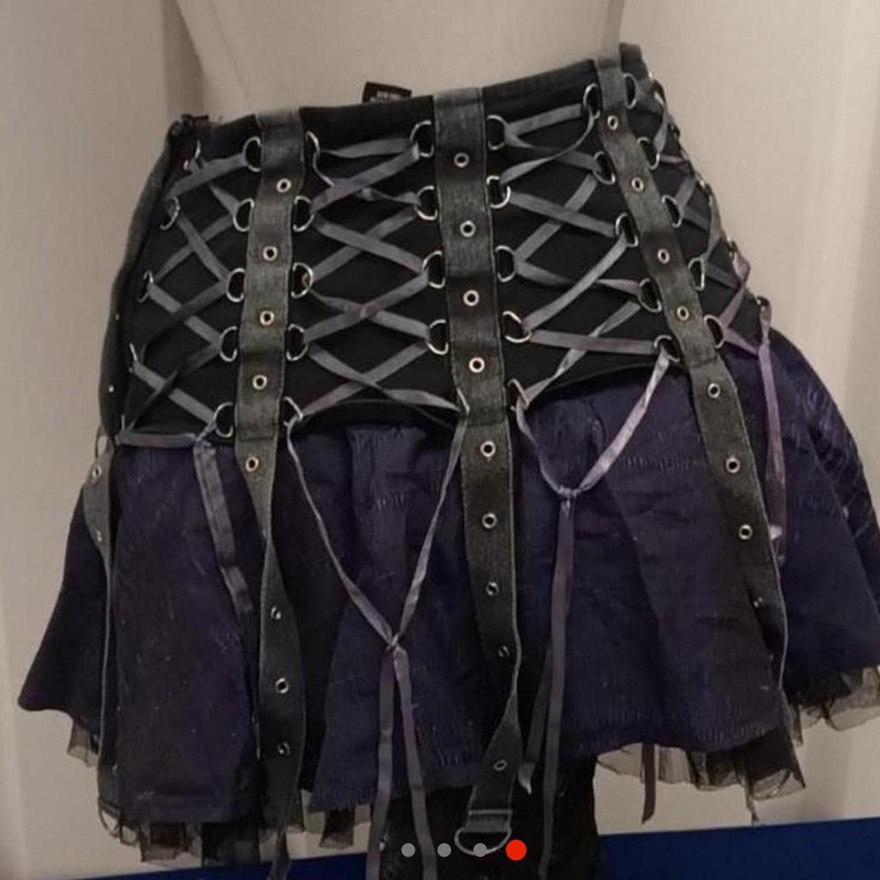 MEGA RARE 90s Zena Bondage mini skirt by Dark... - Depop