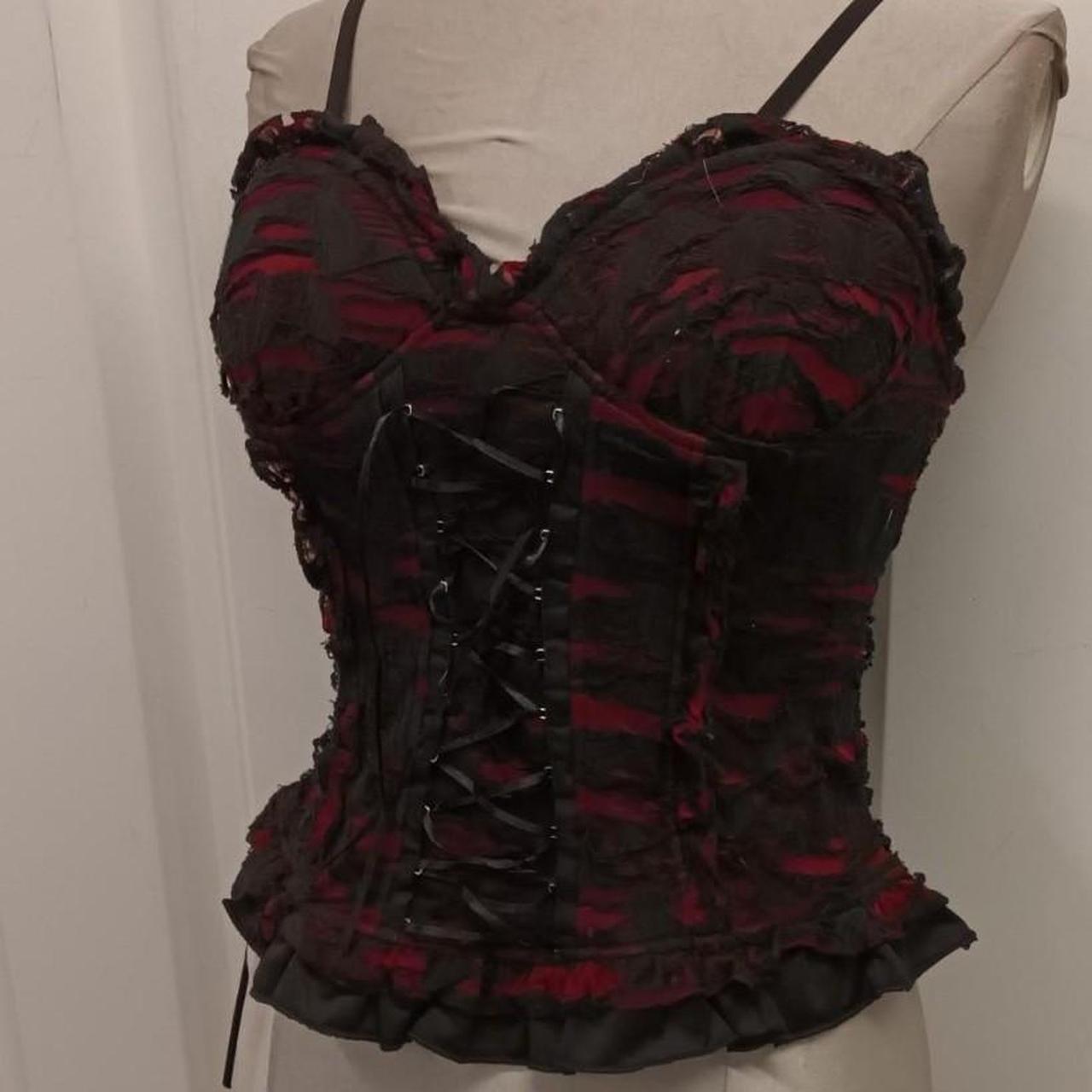 LIMITED EDITION. Trad Goth/Vampire Corset Shredded... - Depop