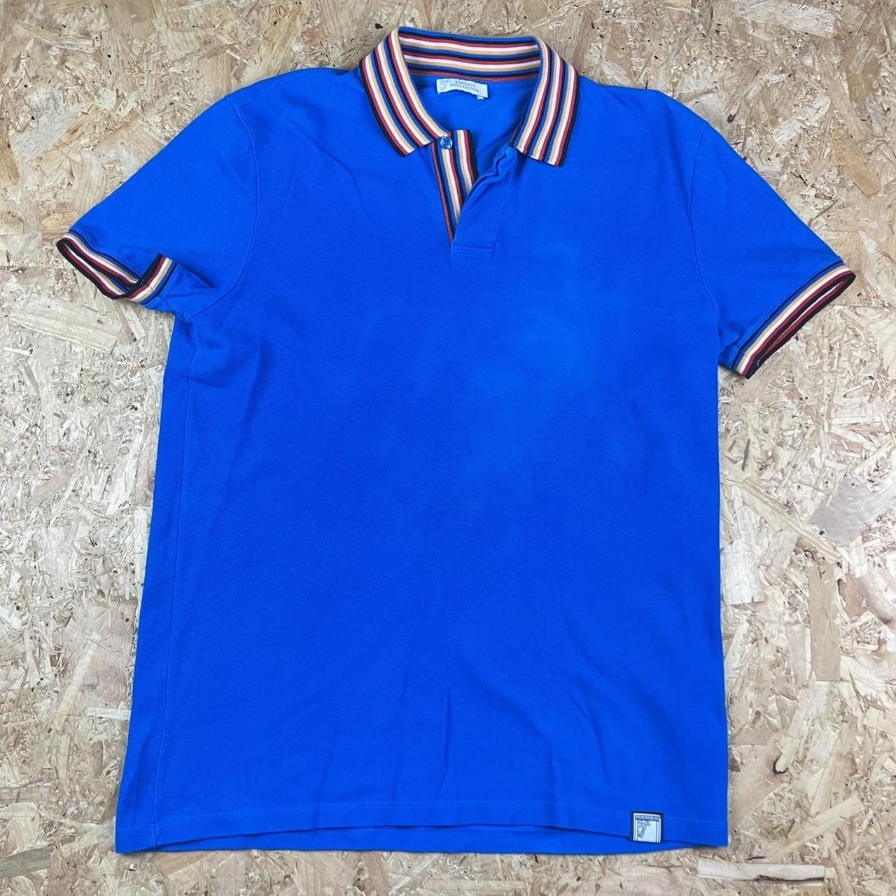 Versace Men's Blue Poloshirts Depop