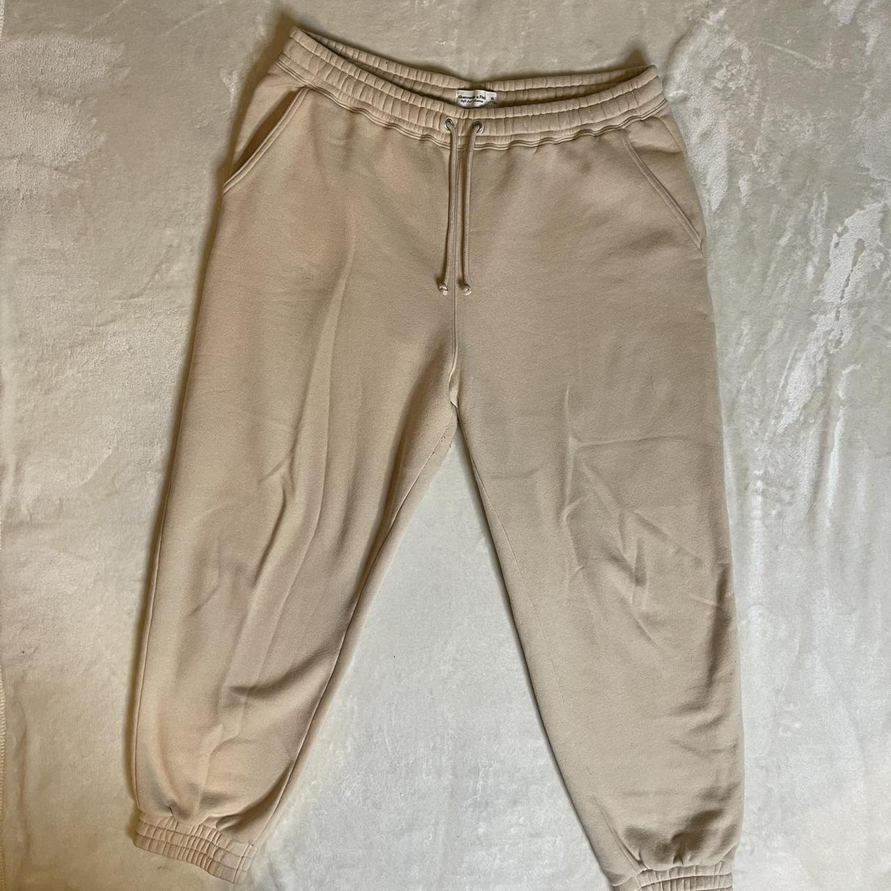 Abercrombie & Fitch Women's Tan Joggers-tracksuits | Depop