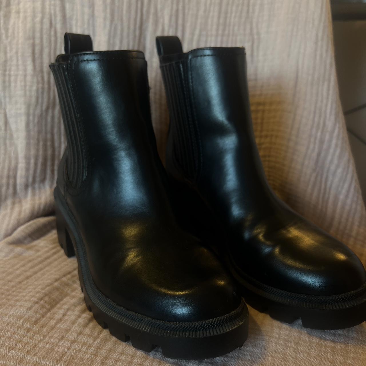 Black leather boots. Universal Thread from target.... - Depop