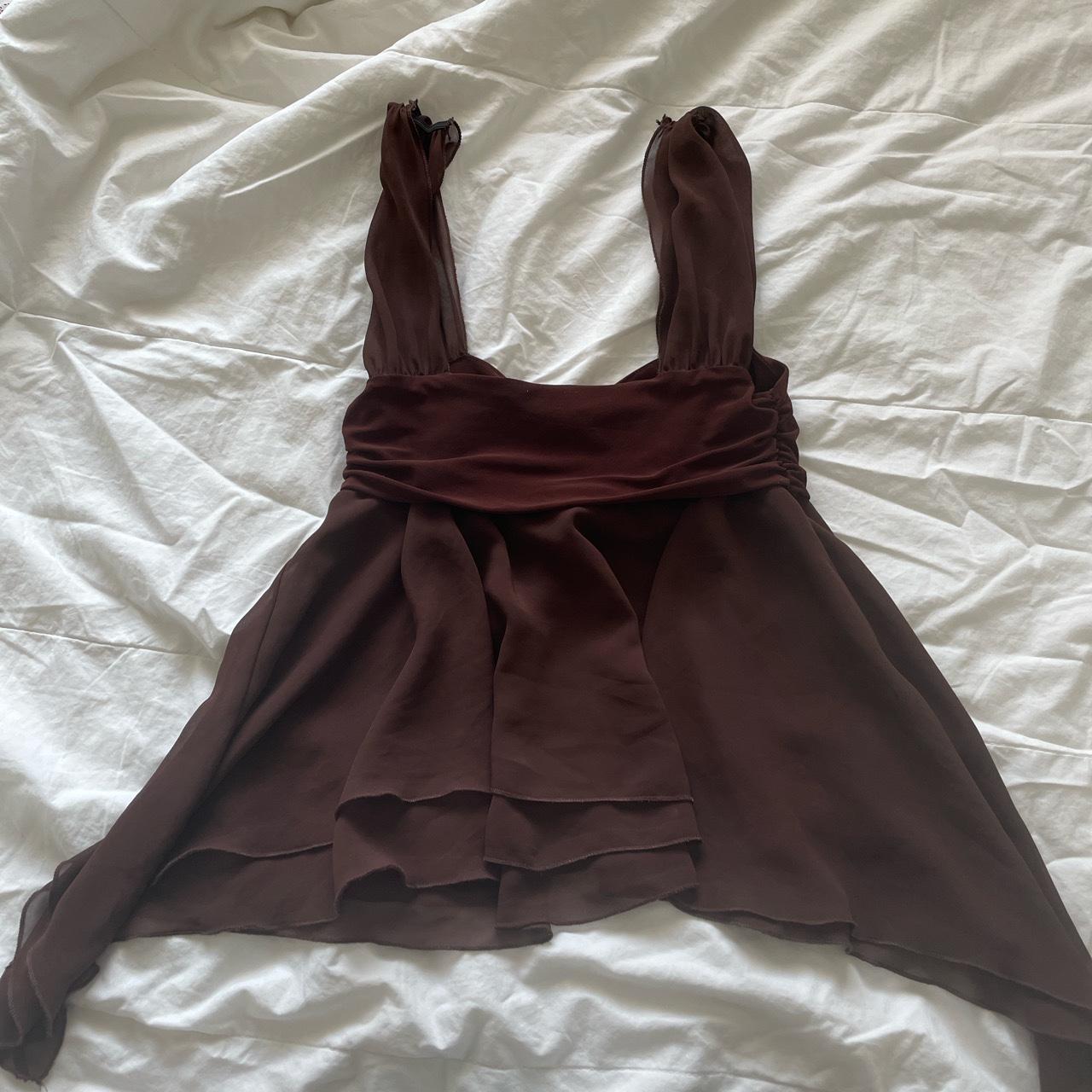 Beautiful Chocolate Brown Y2K Blouse 🍪🤎🧸 Perfect for... - Depop