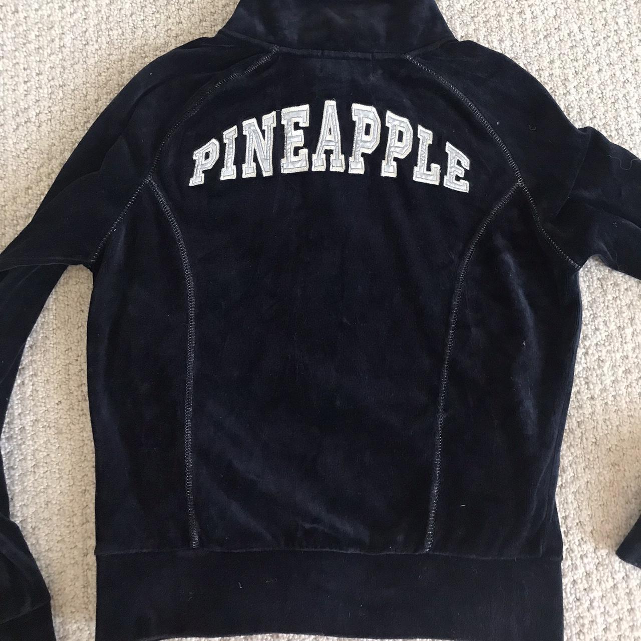 Black velour noughties pineapple studios jacket... Depop