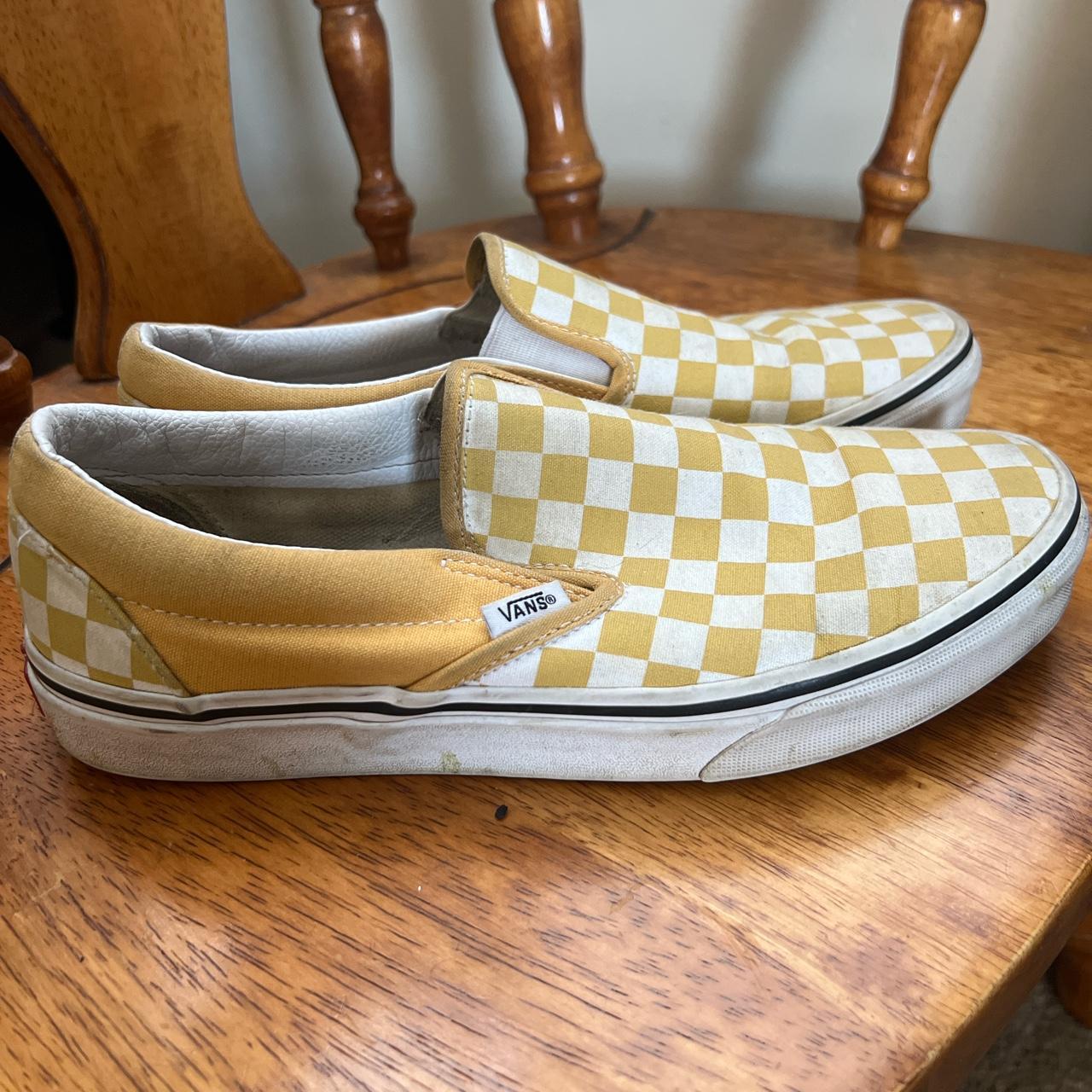 Vans on sale mustard checkered