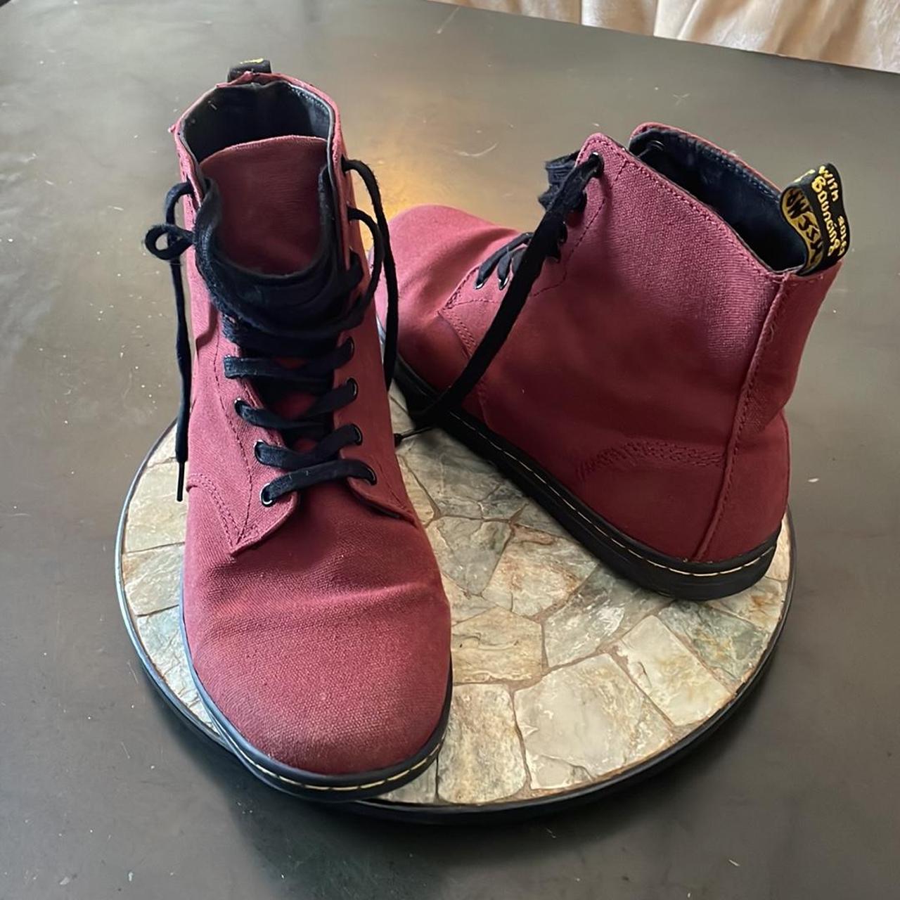 Men's Burgundy Boots | Depop