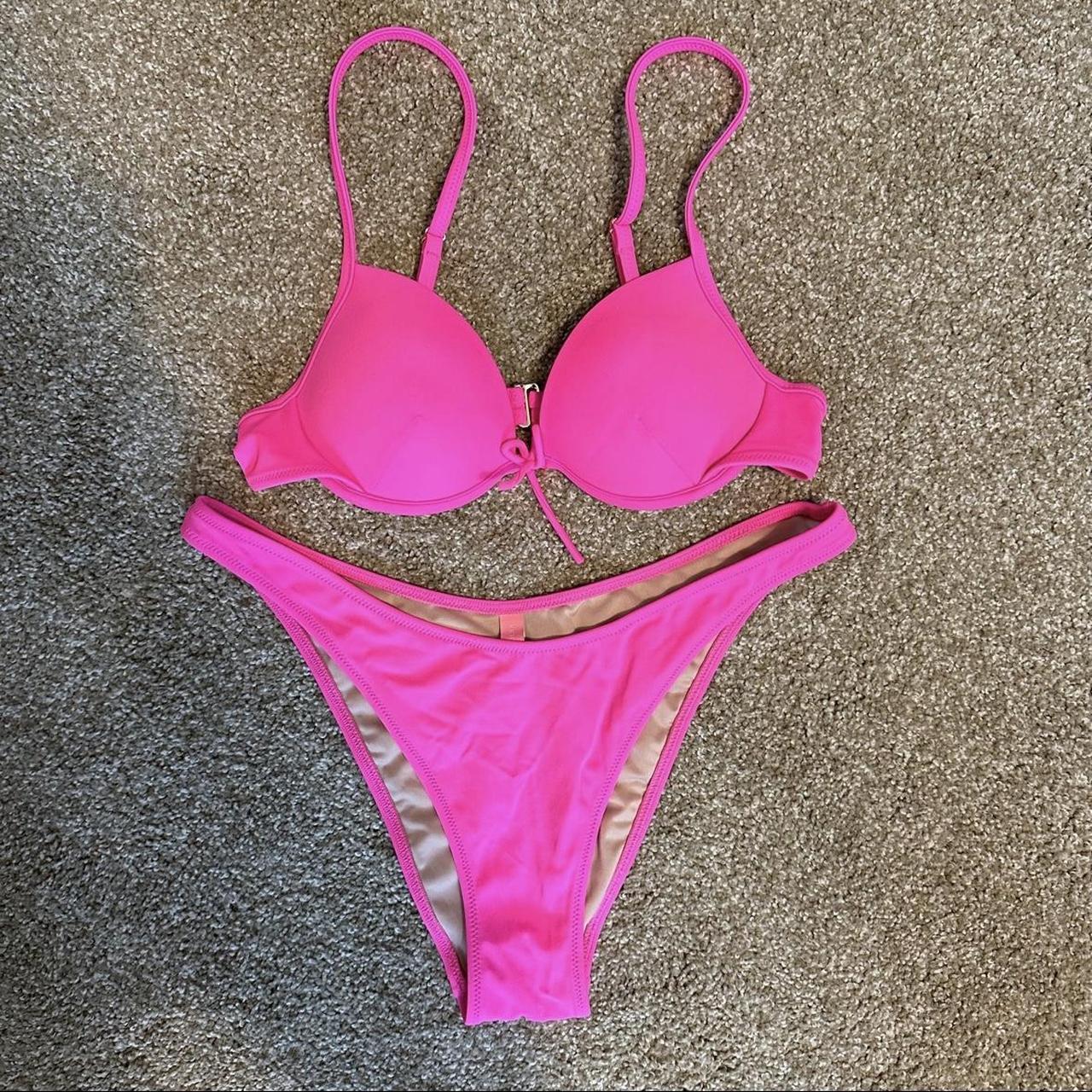 Victoria Secret Push Up Bikini Top And High Leg Depop