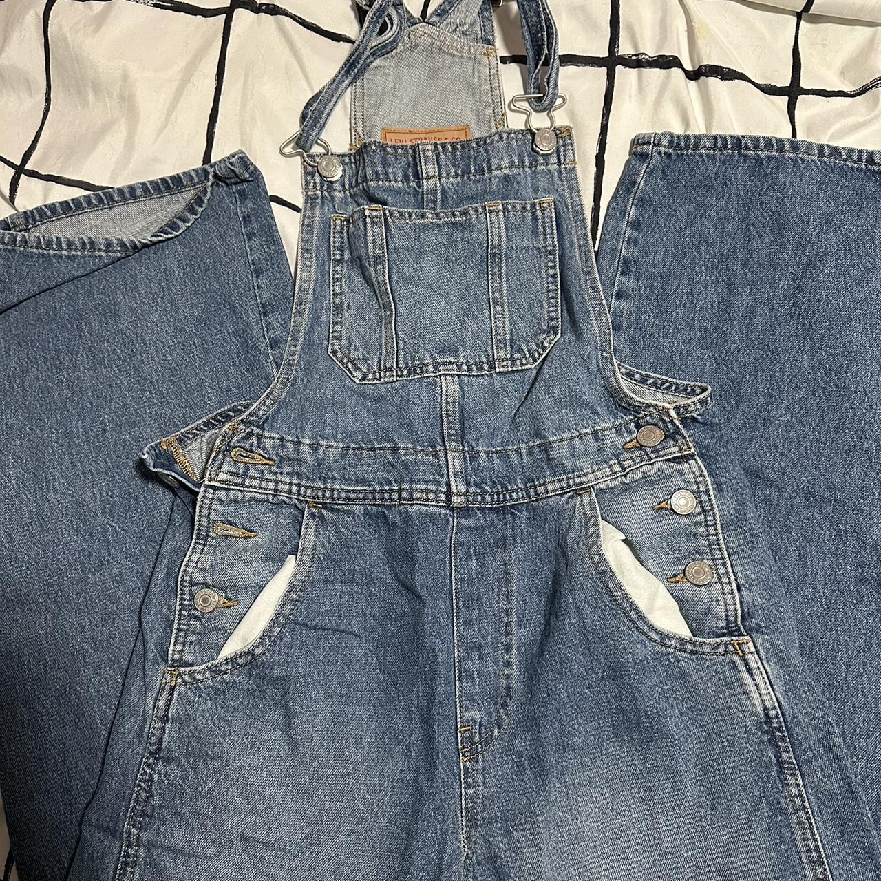 Levi's Women's Blue Dungarees-overalls | Depop