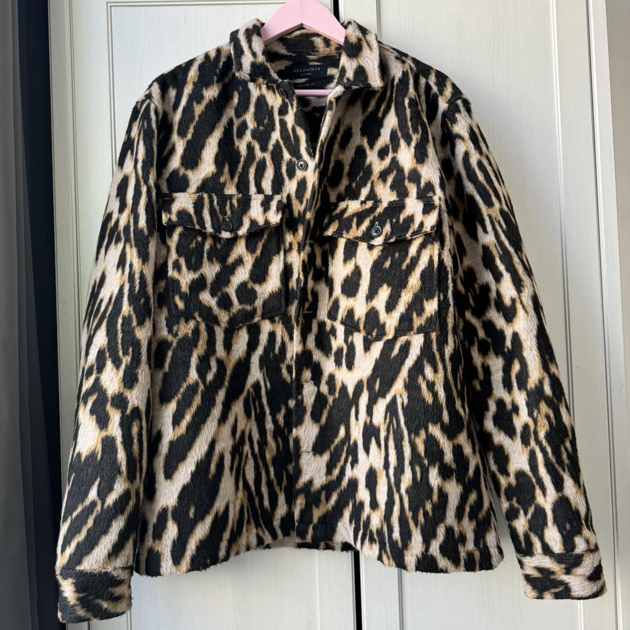 All saints outlet leopard print coat