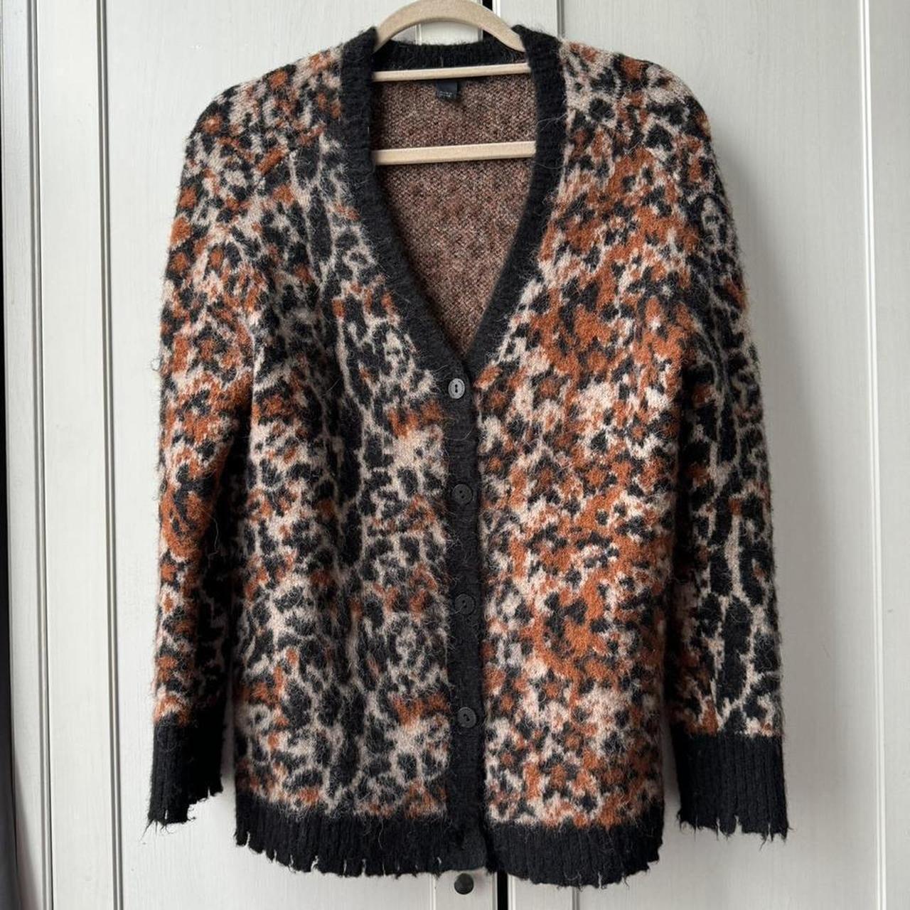 All Saints leopard star cardigan Size XS but would. Depop