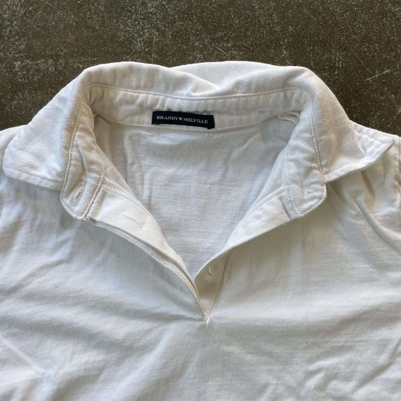 brandy melville white collared shirt • other stuff... Depop