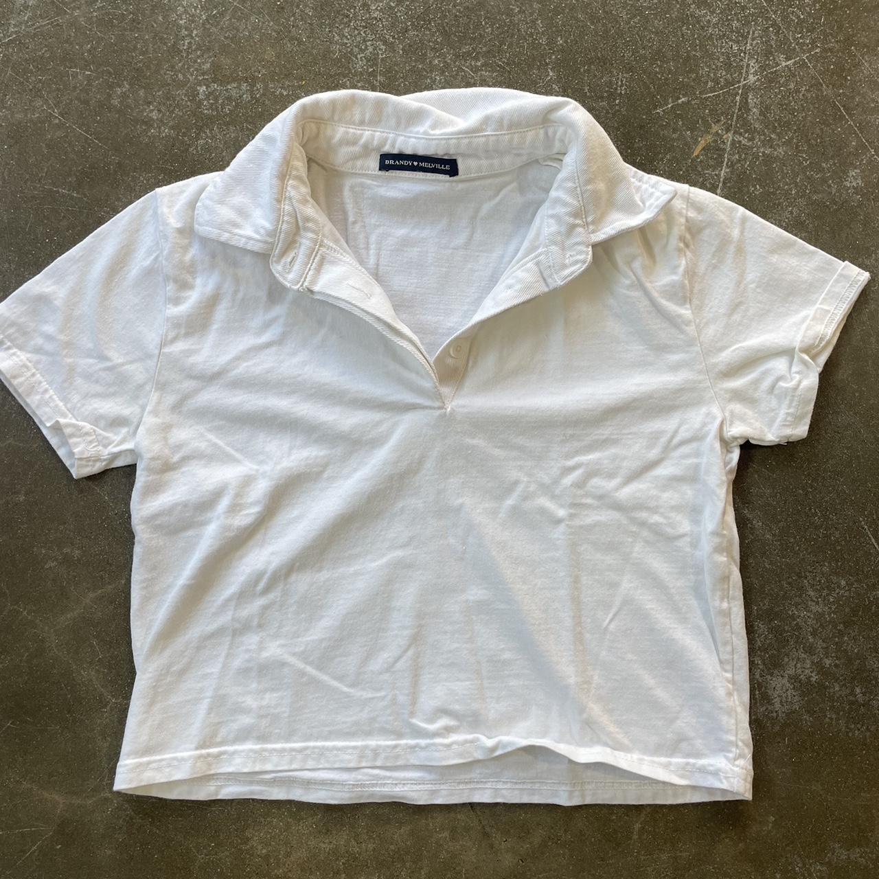 brandy melville white collared shirt • other stuff... Depop
