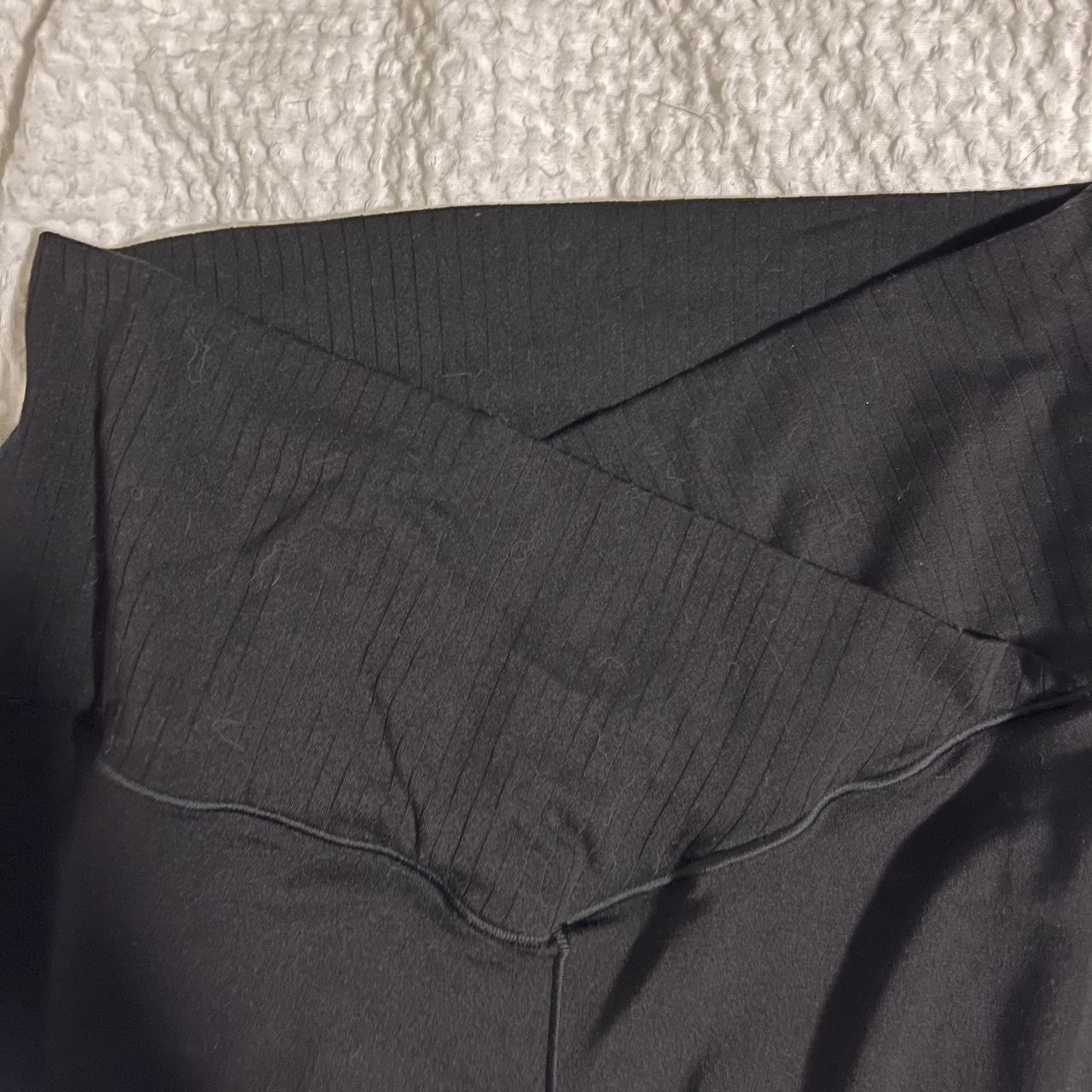 black aerie cross over leggings bootcut style size... - Depop