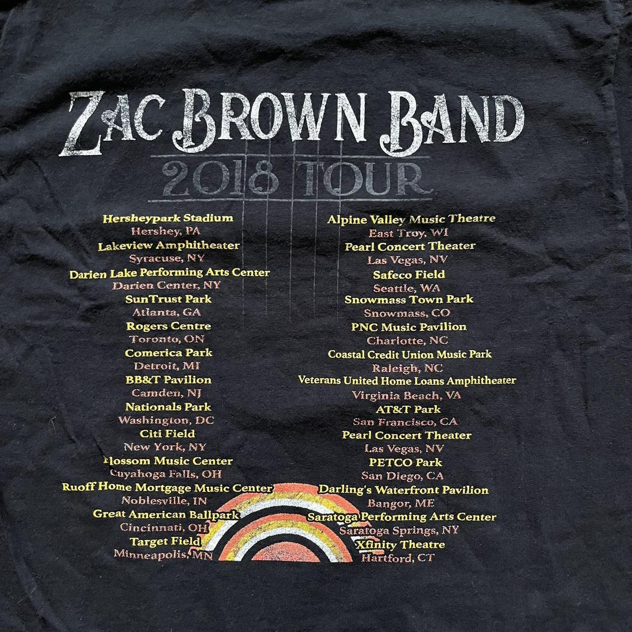 Zac Brown Band Down the Rabbit Hole 2018 Tour Concert Black T